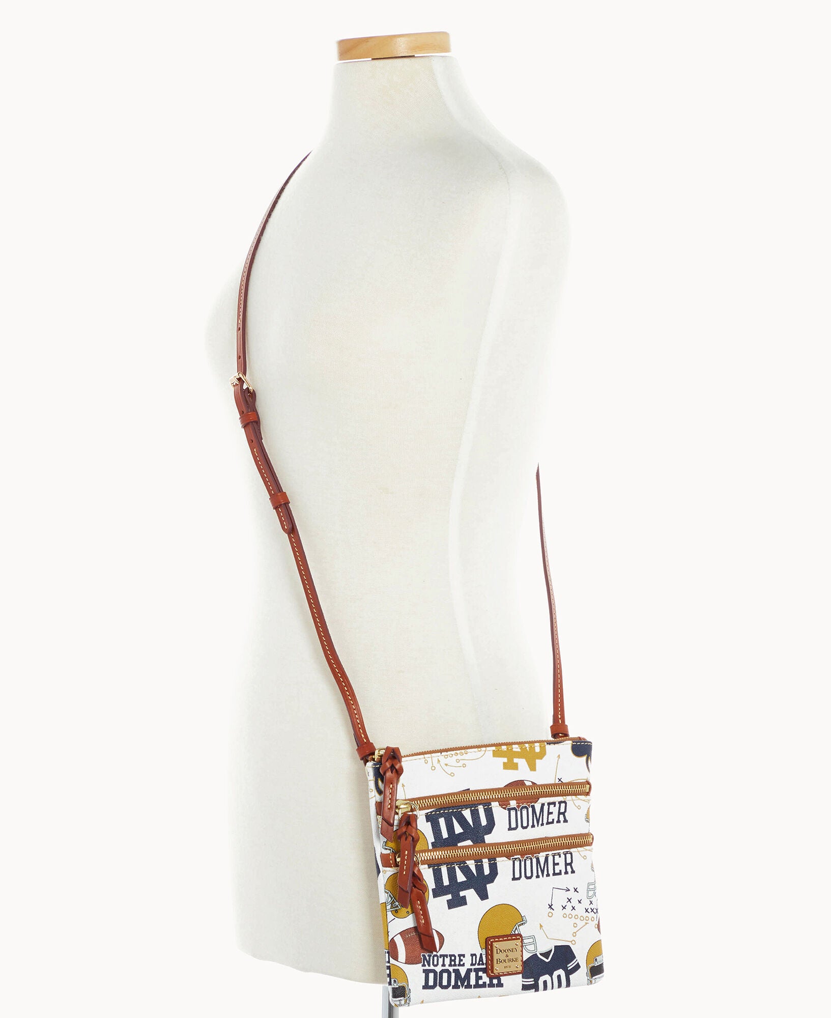Collegiate University of Notre Dame North South Triple Zip Crossbody - Image 4