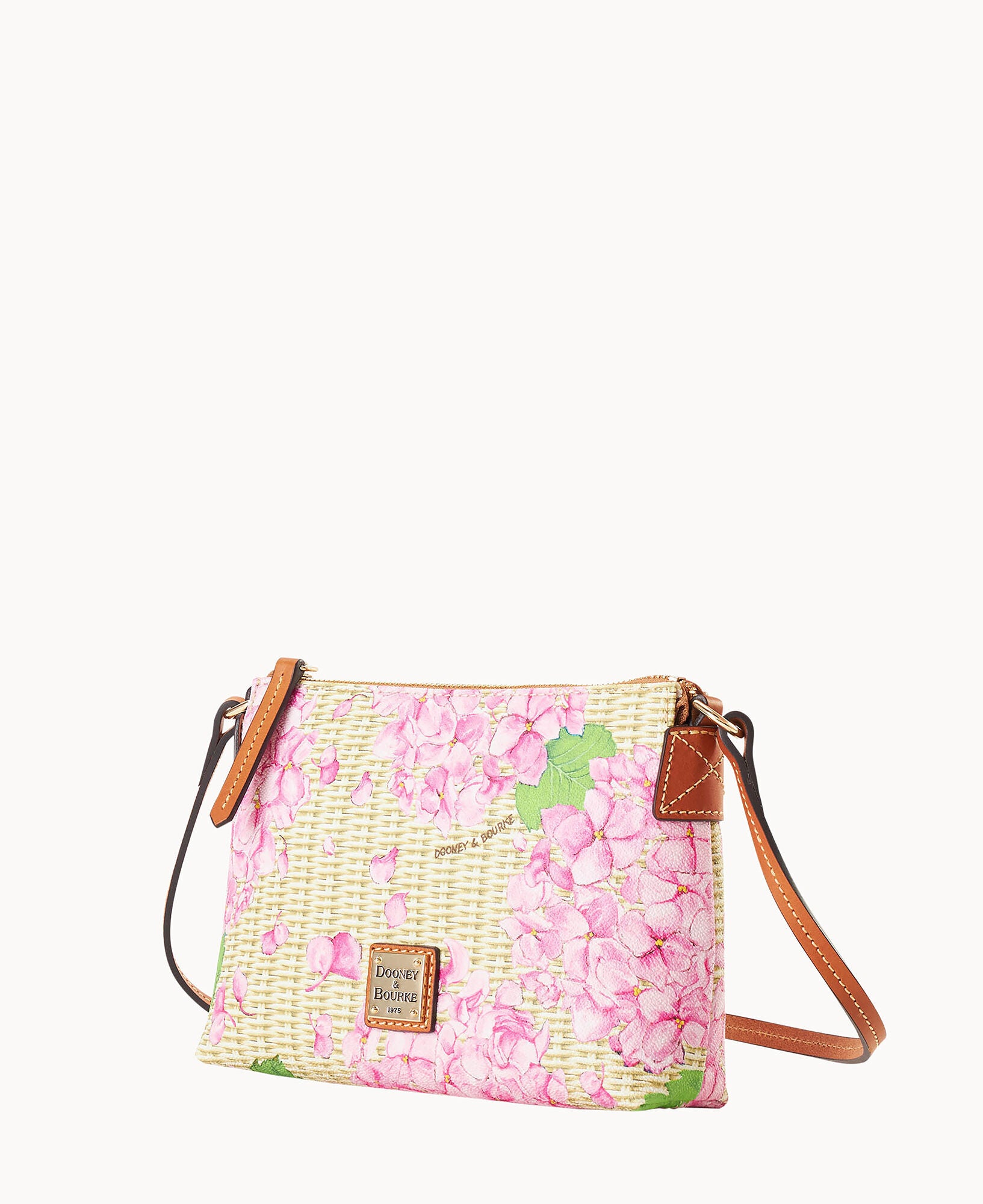 Hydrangea Basketweave Crossbody Pouchette - Image 2