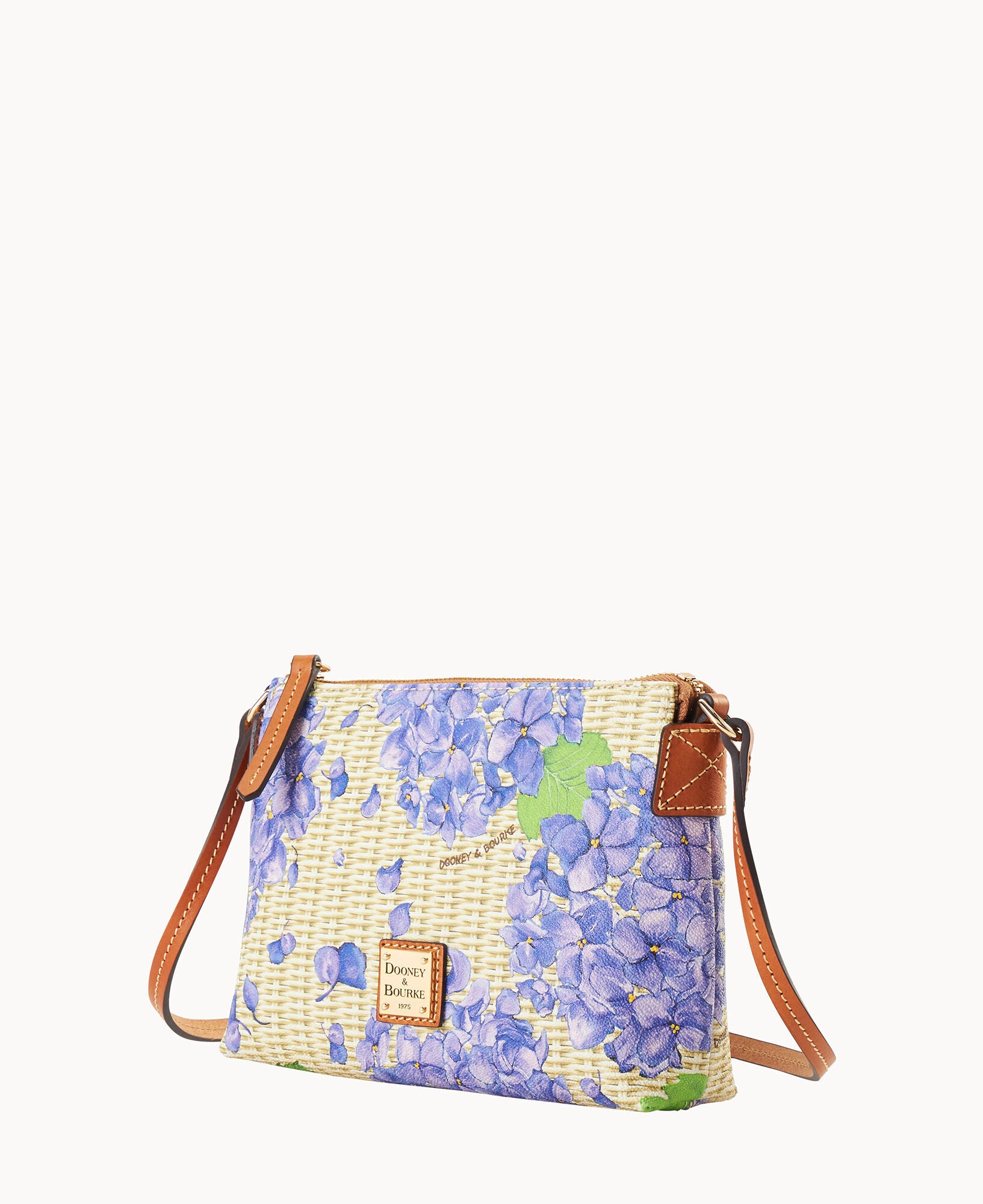 Hydrangea Basketweave Crossbody Pouchette - Image 6