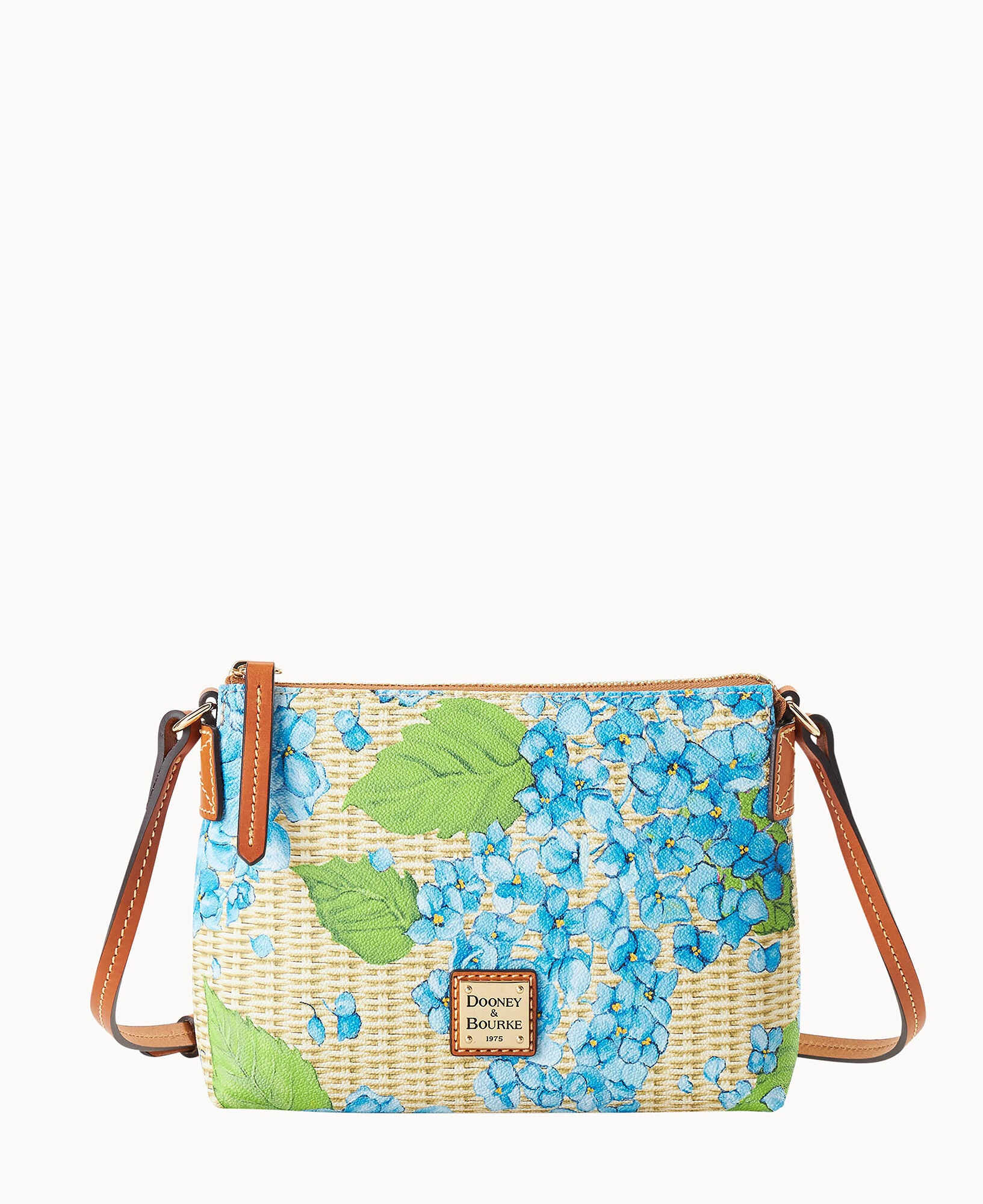 Hydrangea Basketweave Crossbody Pouchette - Image 9