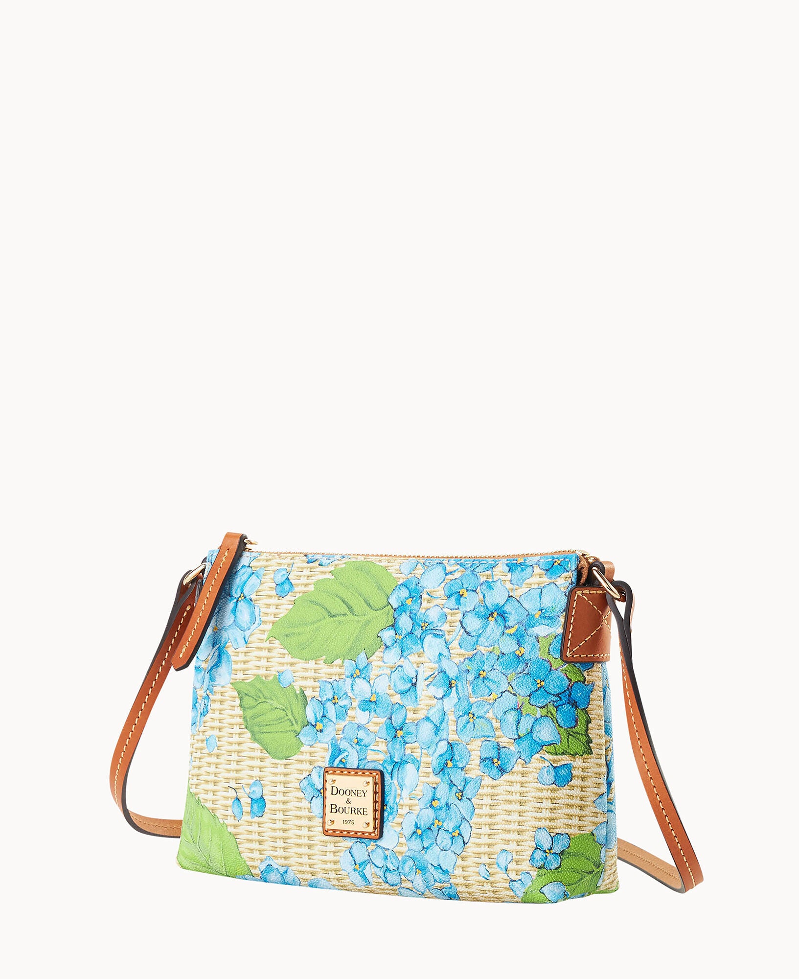 Hydrangea Basketweave Crossbody Pouchette - Image 10