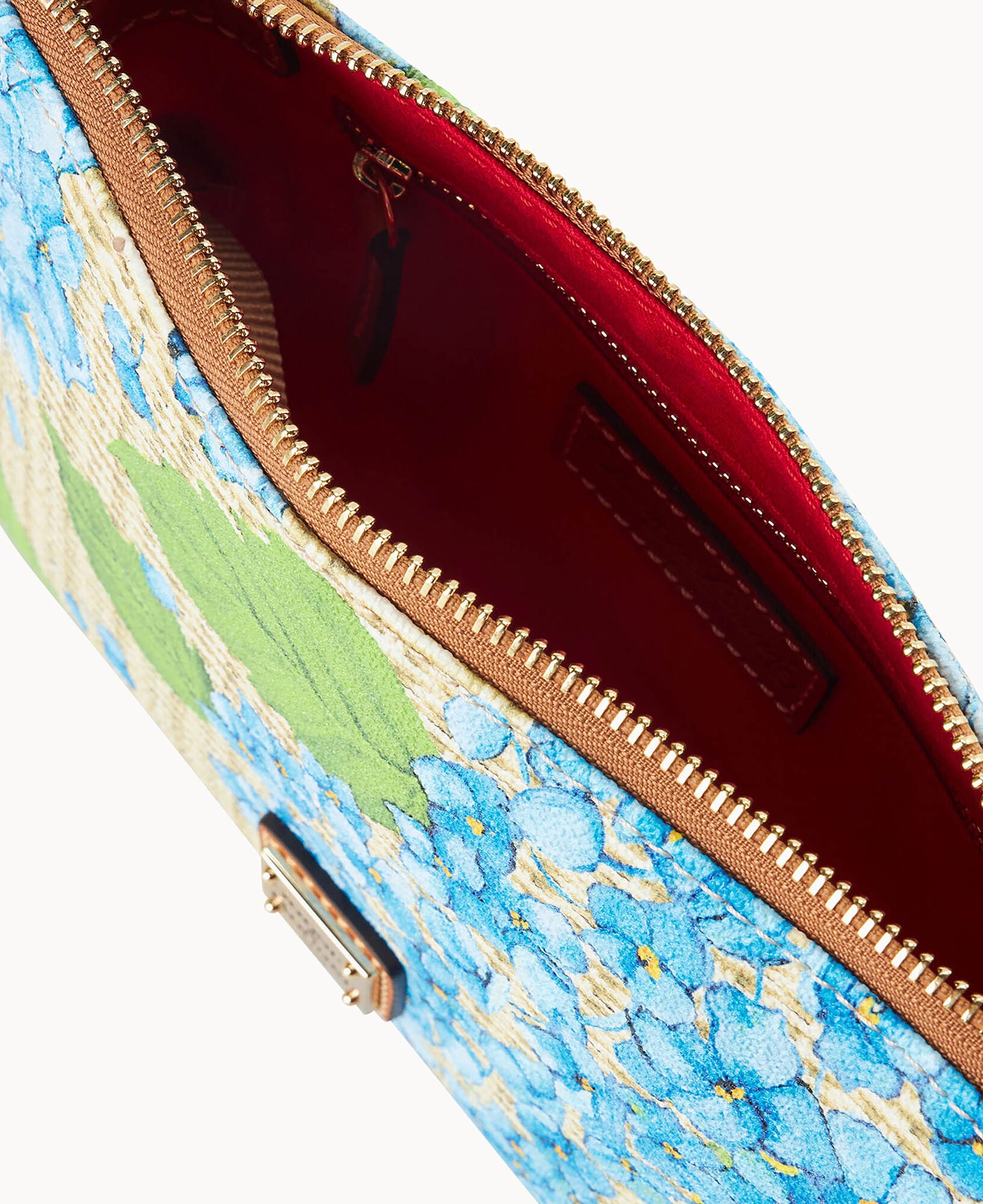 Hydrangea Basketweave Crossbody Pouchette - Image 11