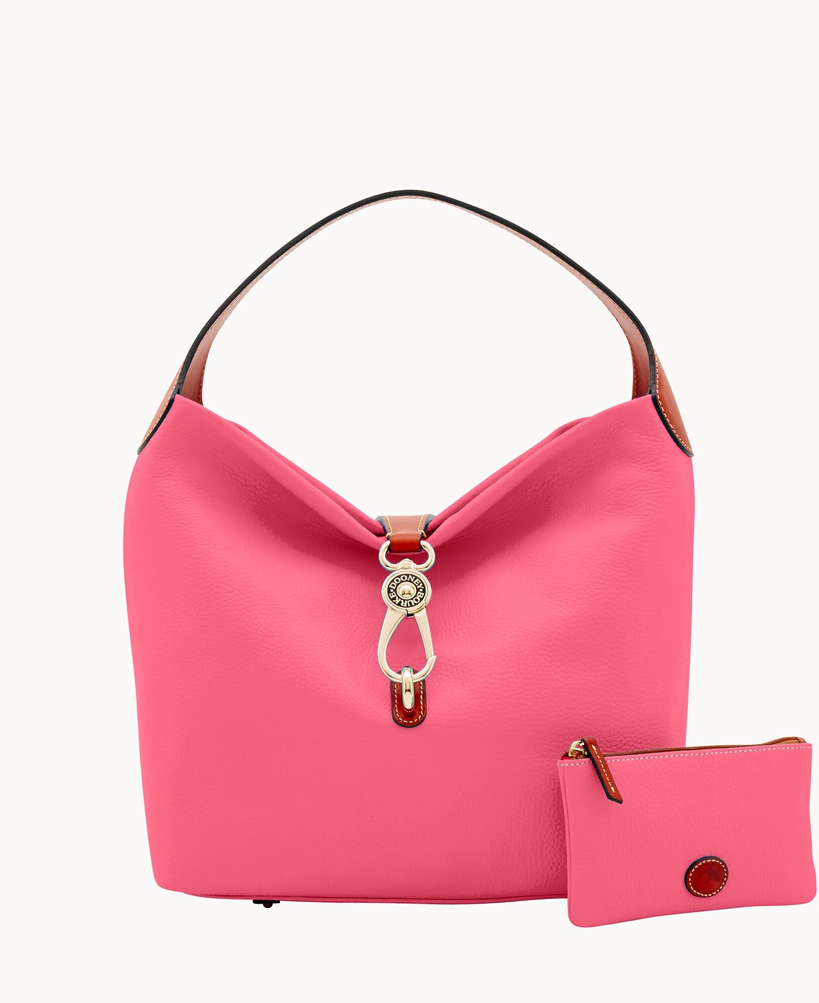 Pebble Grain Logo Lock Shoulder Bag - Image 25