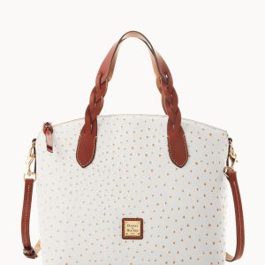 Ostrich Celeste Satchel