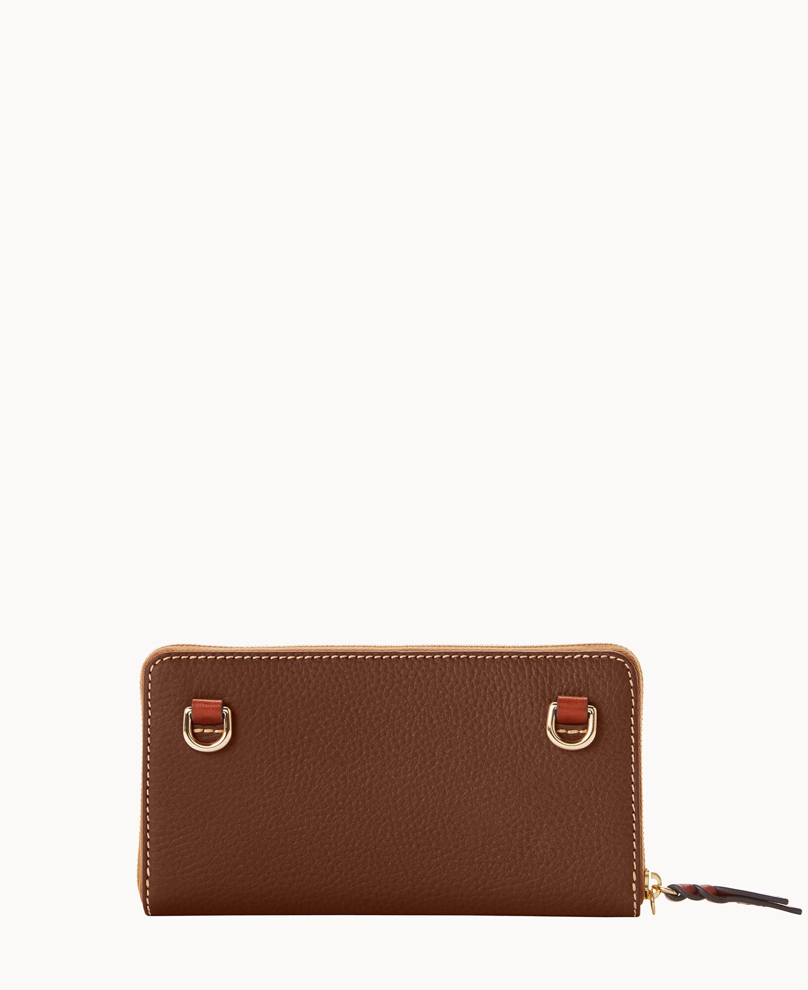 Pebble Grain Large Zip Around Wristlet Crossbody - Image 9