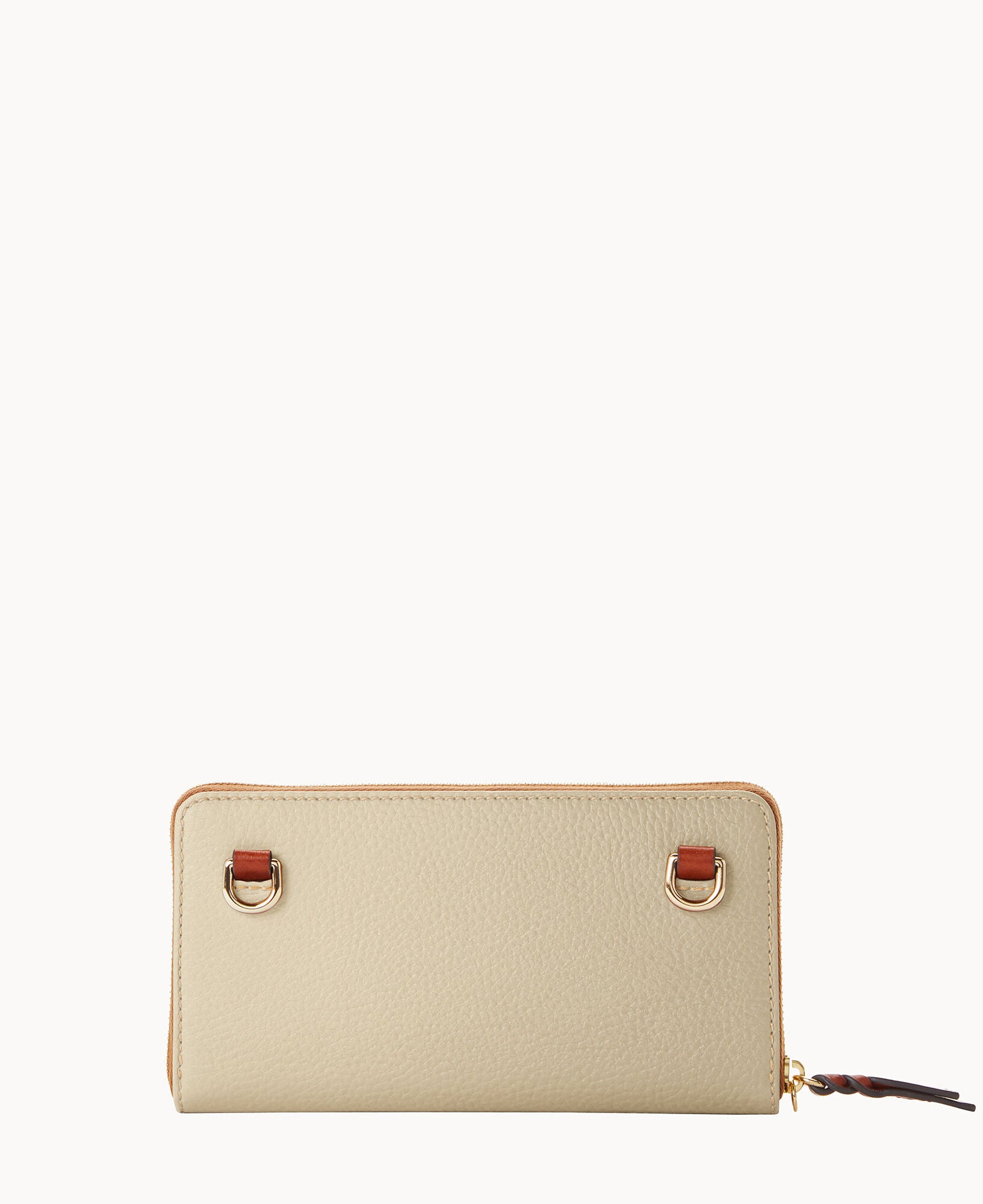 Pebble Grain Large Zip Around Wristlet Crossbody - Image 18