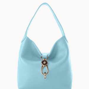 Pre-Loved Pebble Grain Small Logo Lock Sac
