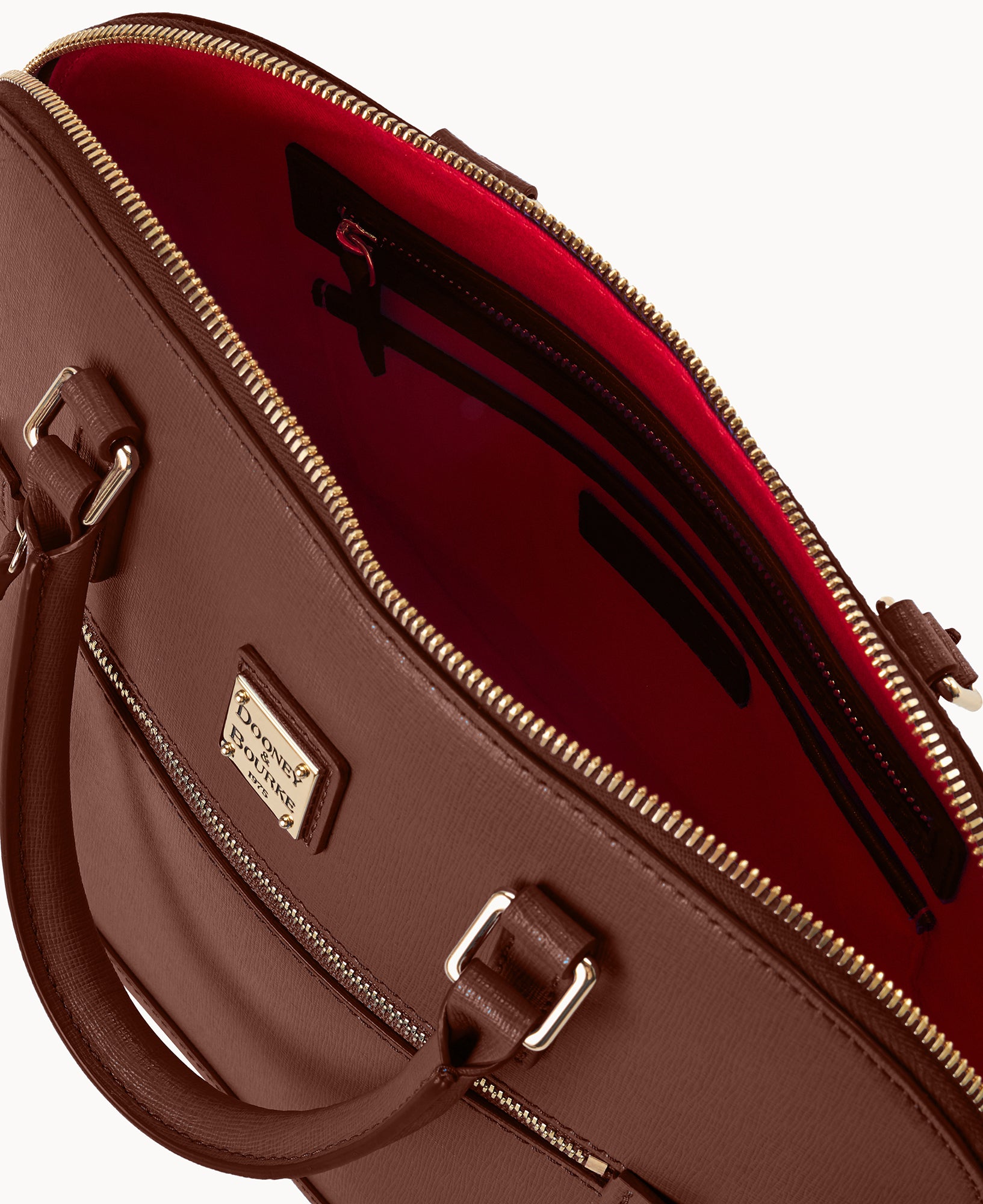 Saffiano Domed Zip Satchel - Image 3
