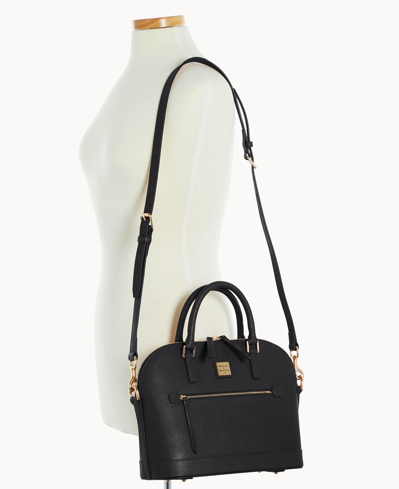 Saffiano Domed Zip Satchel - Image 27