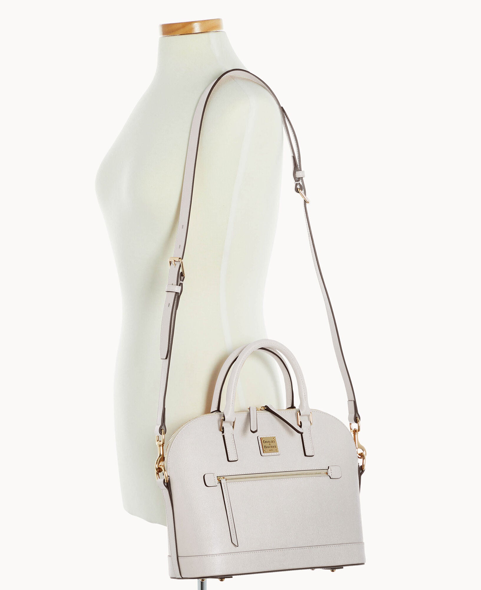 Saffiano Domed Zip Satchel - Image 19