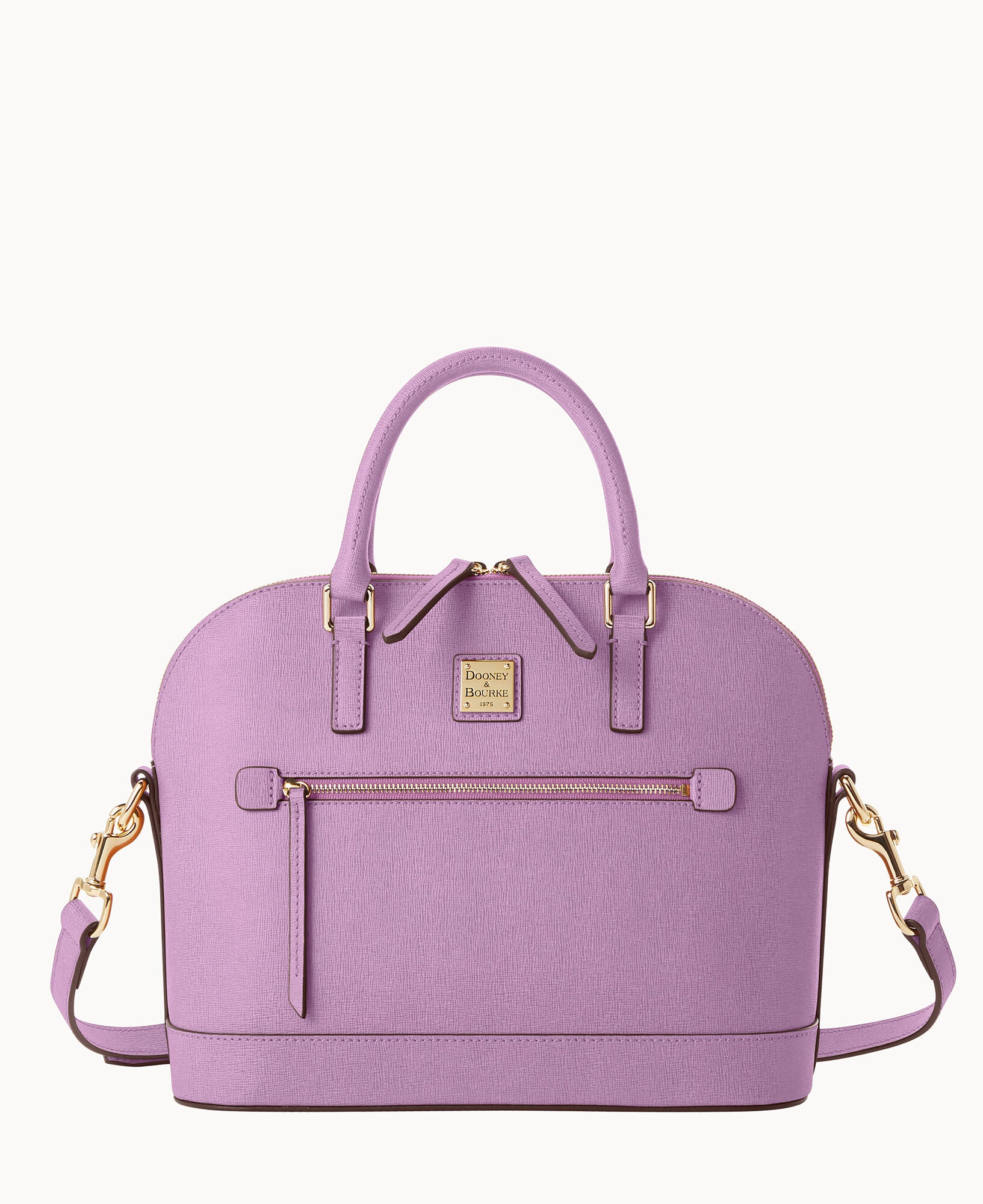 Saffiano Domed Zip Satchel - Image 5