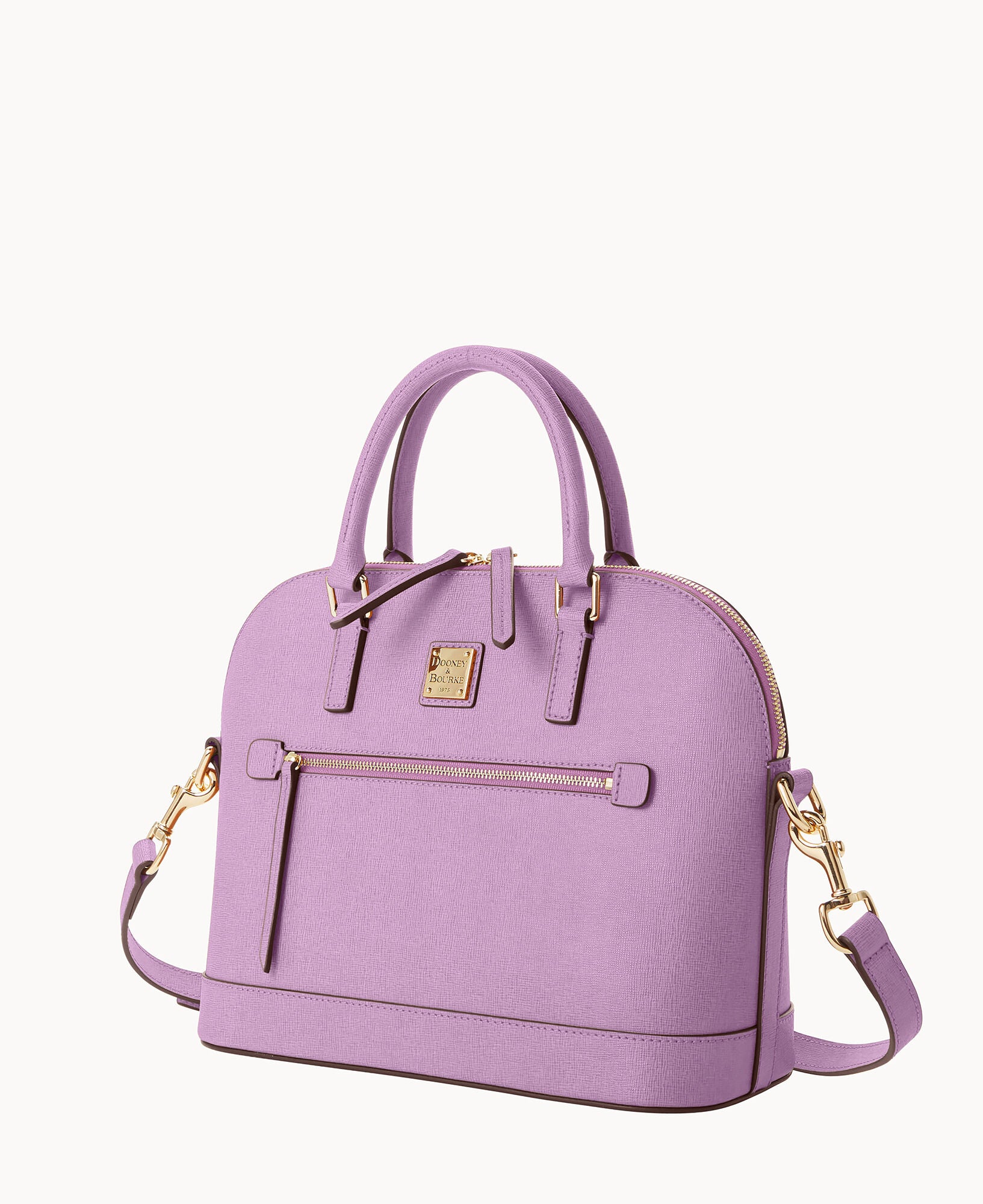 Saffiano Domed Zip Satchel - Image 6
