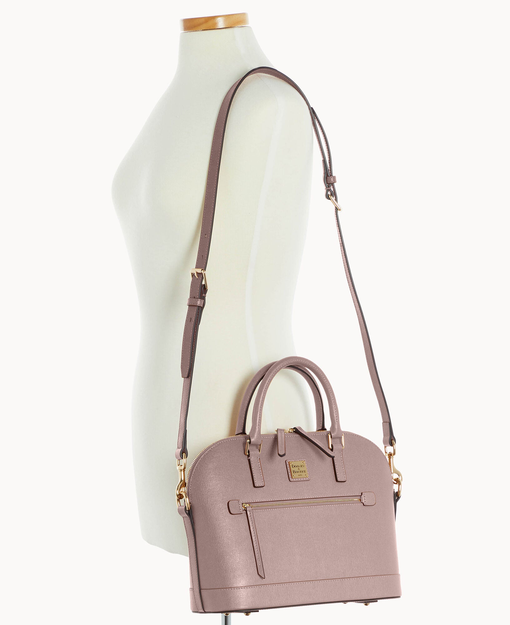 Saffiano Domed Zip Satchel - Image 23