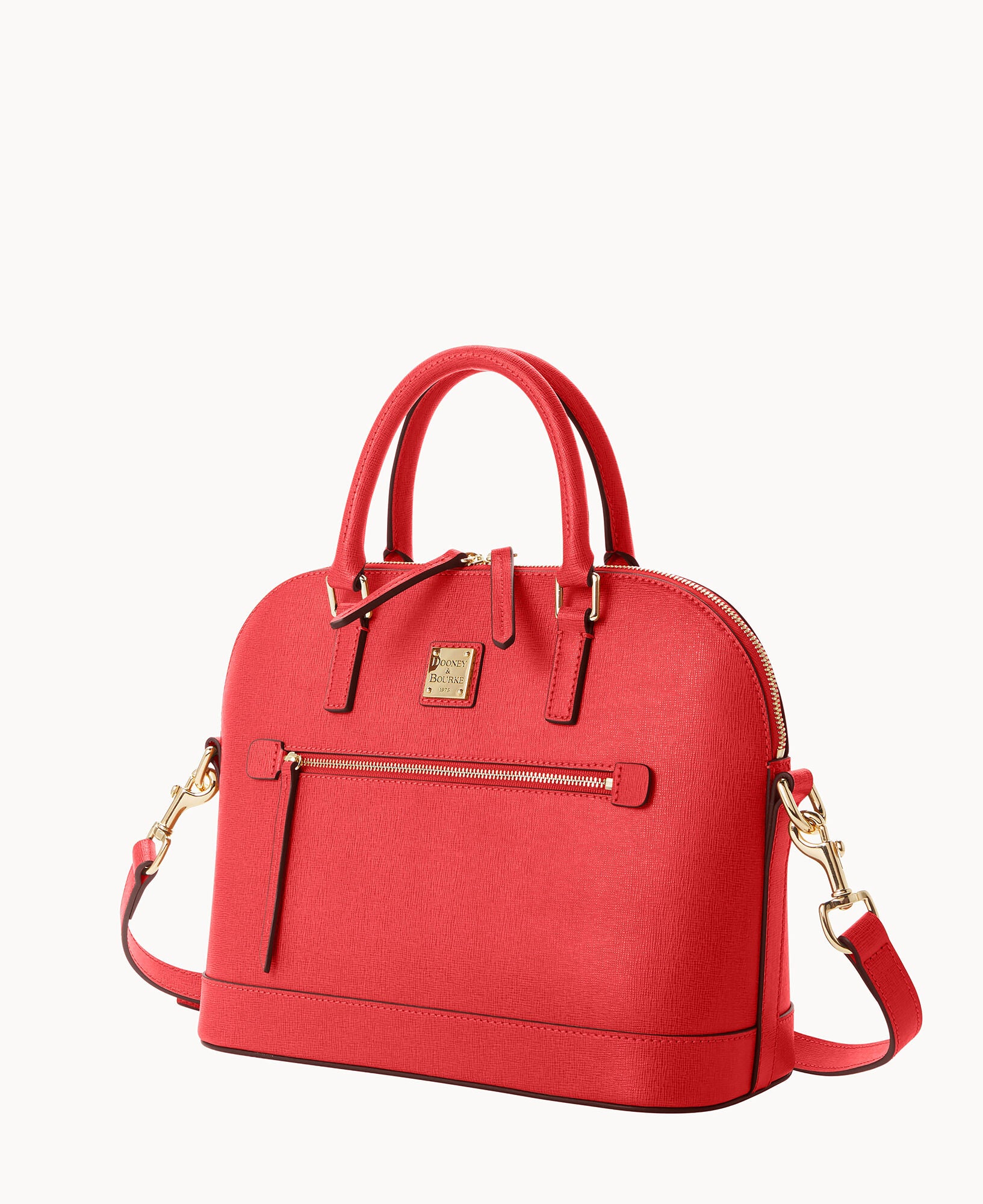 Saffiano Domed Zip Satchel - Image 14