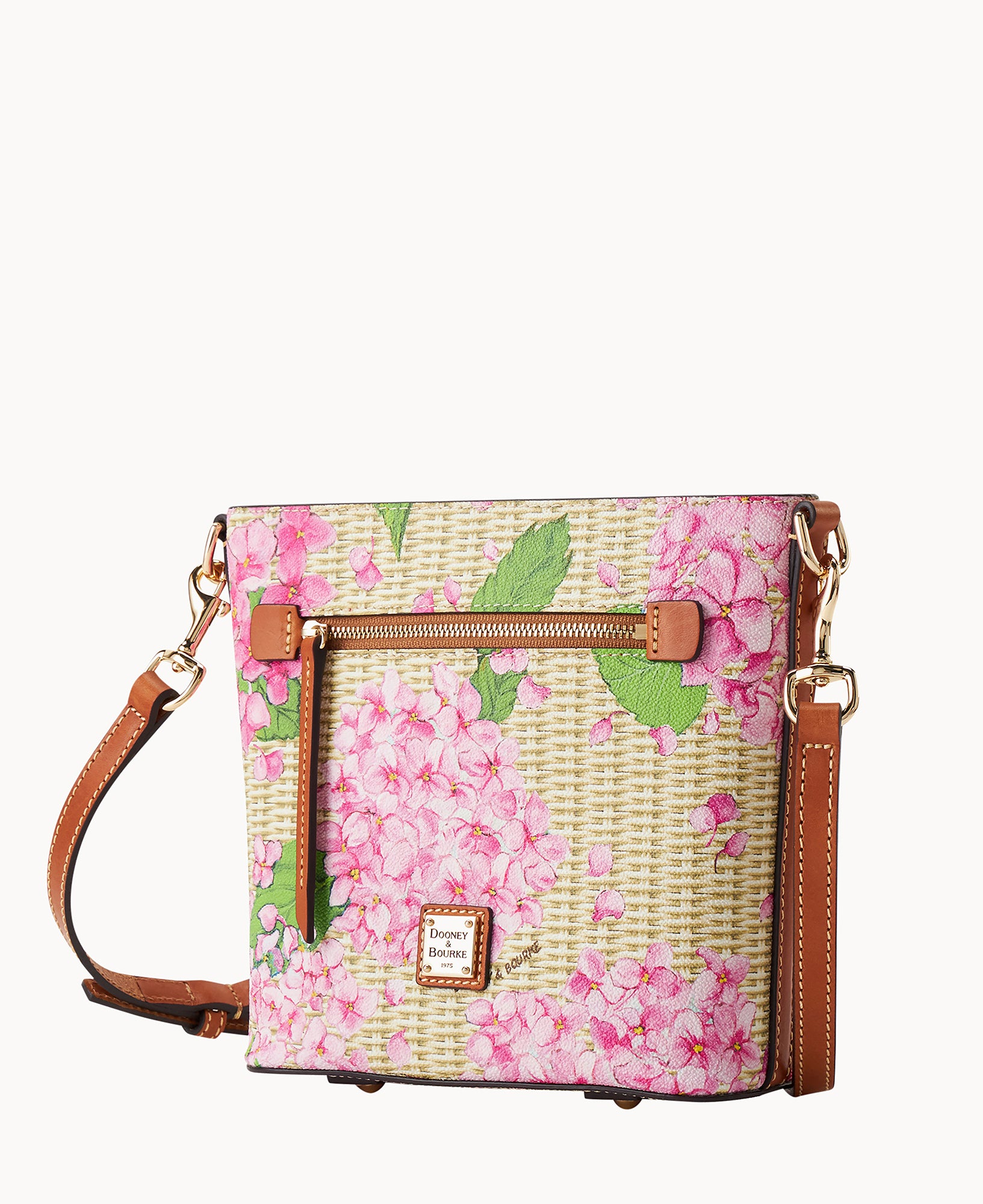 Hydrangea Basketweave Small Zip Crossbody - Image 2