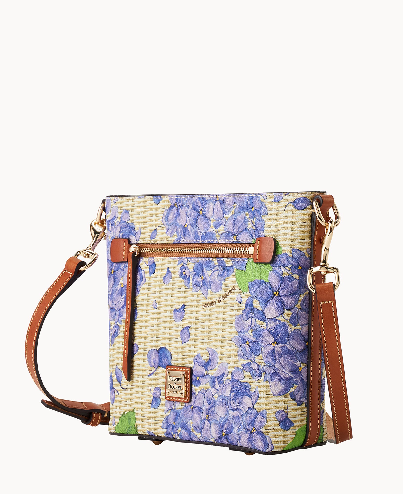 Hydrangea Basketweave Small Zip Crossbody - Image 6