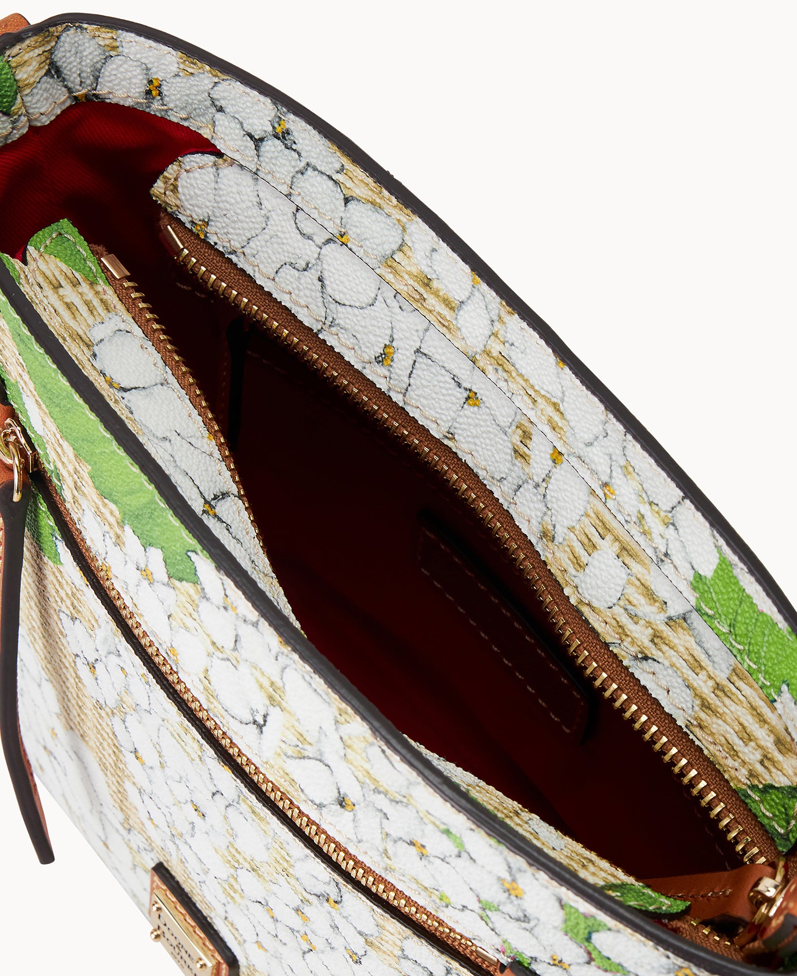 Hydrangea Basketweave Small Zip Crossbody - Image 11