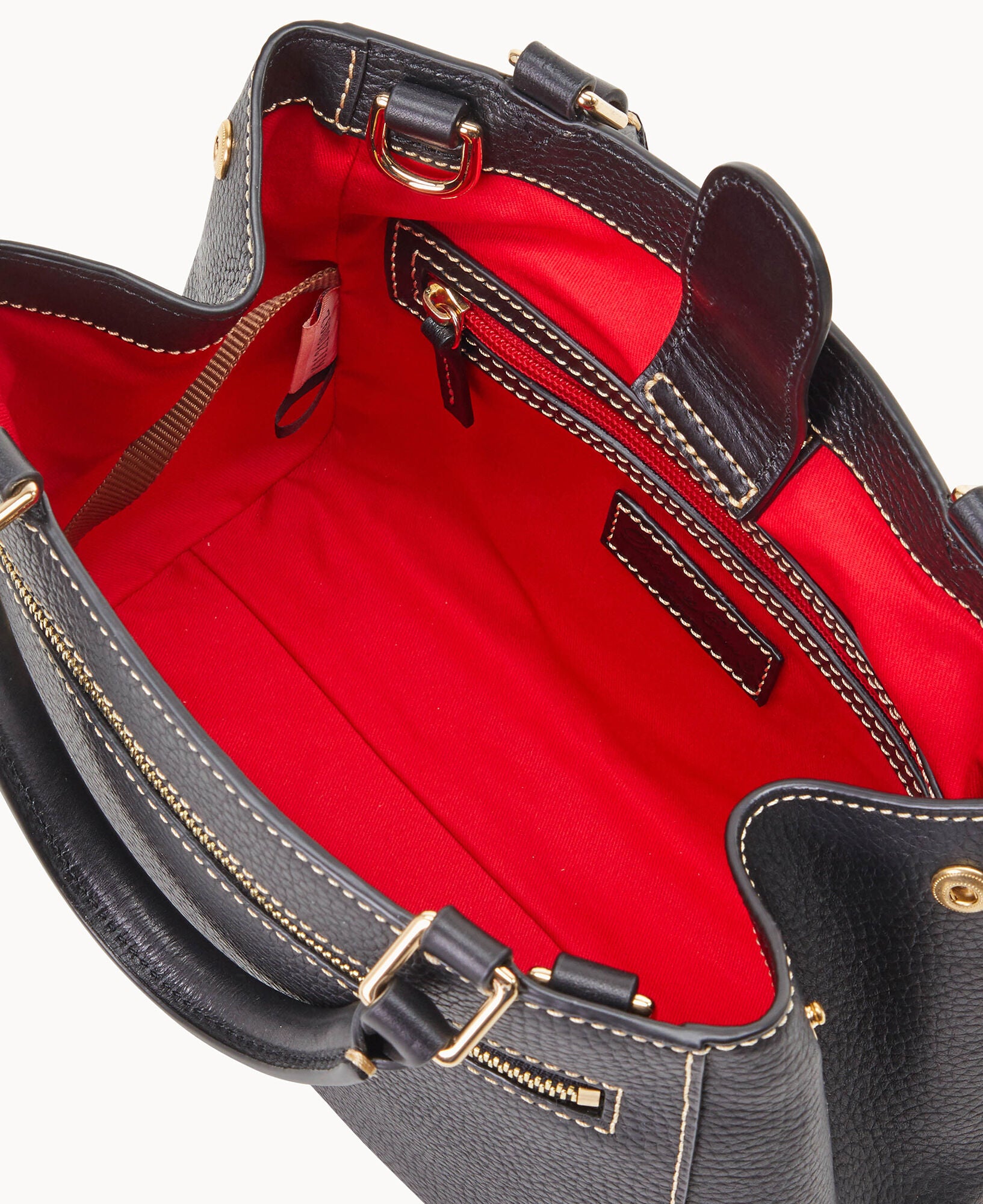Pebble Grain Small Zip Satchel - Image 23