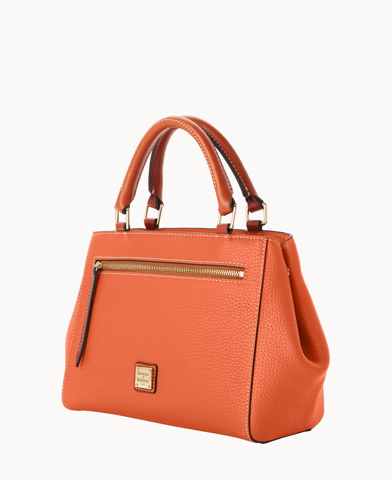 Pebble Grain Small Zip Satchel - Image 17