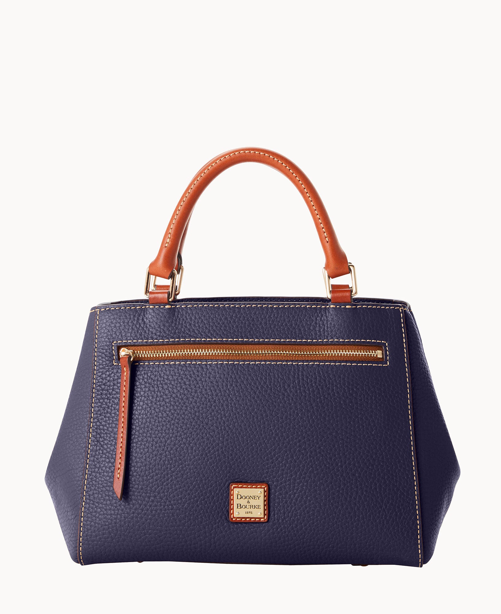 Pebble Grain Small Zip Satchel - Image 11