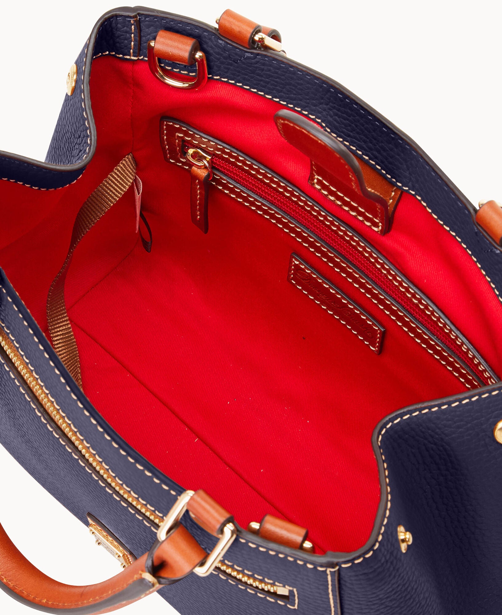 Pebble Grain Small Zip Satchel - Image 13