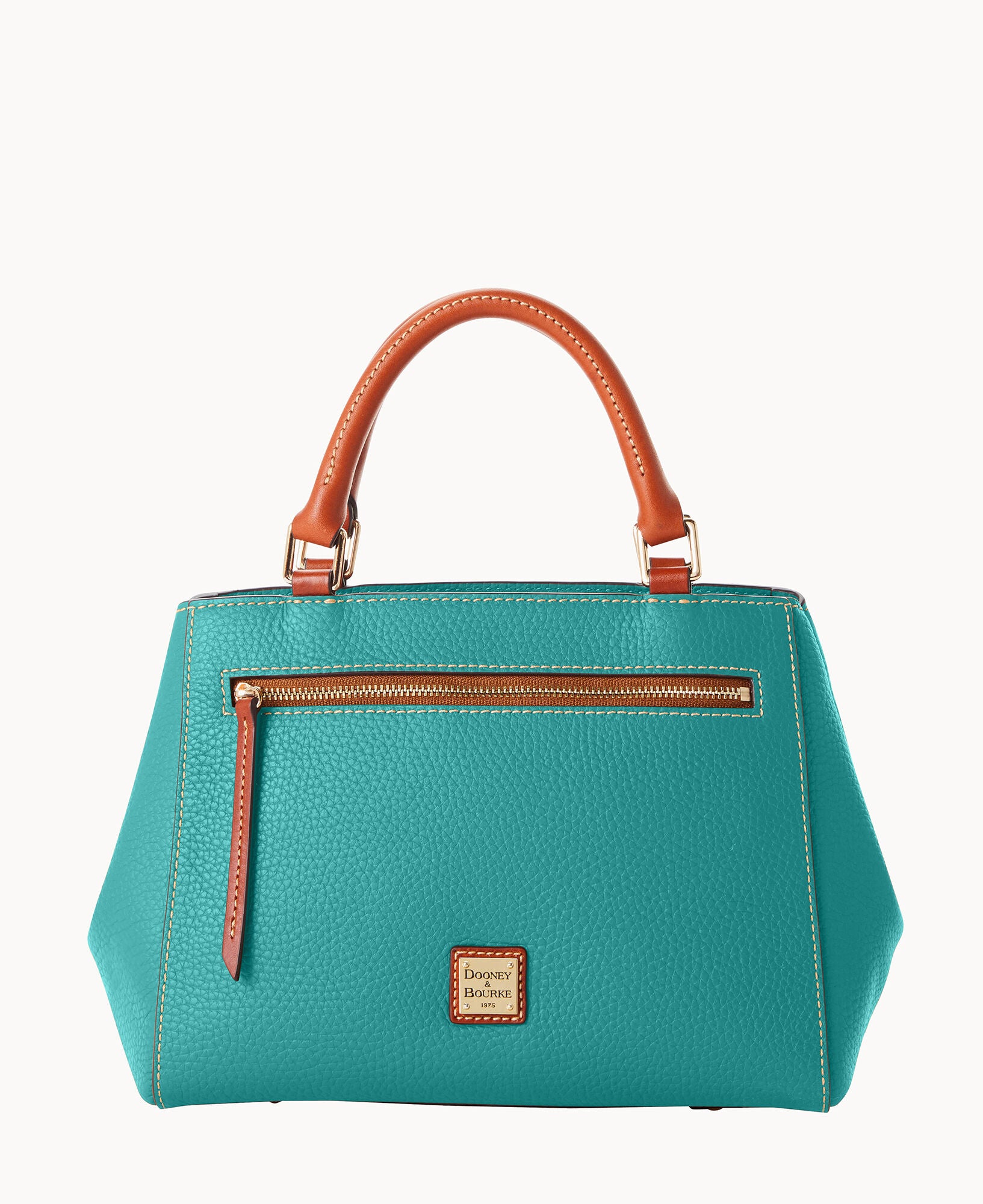 Pebble Grain Small Zip Satchel - Image 6