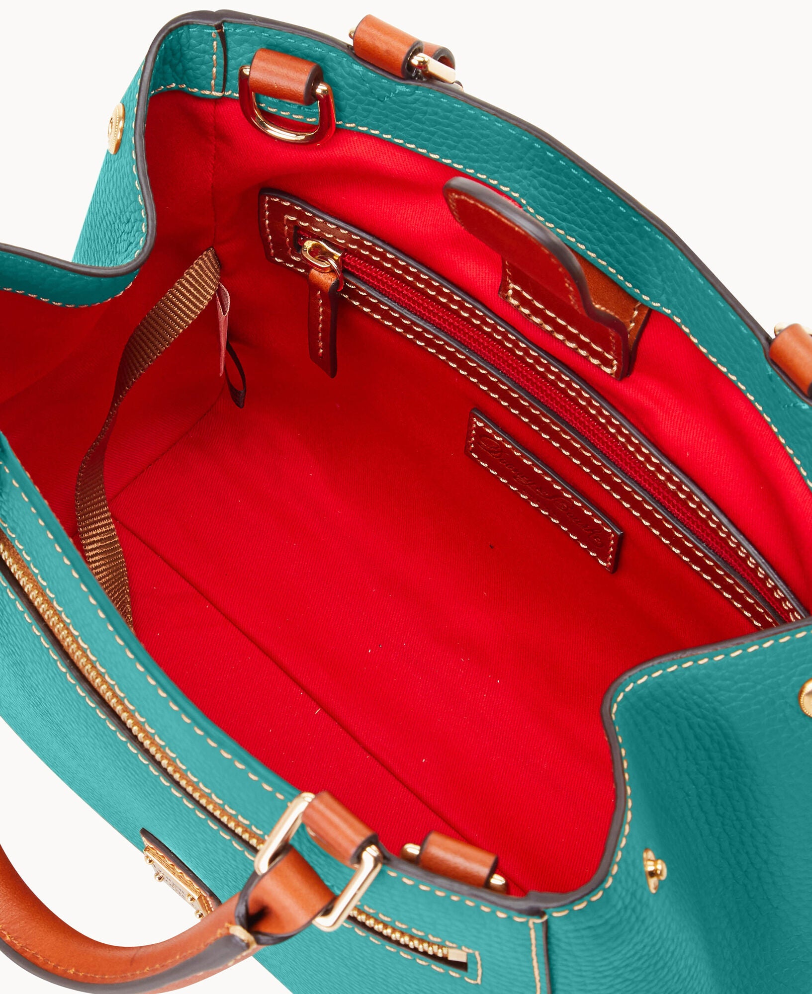 Pebble Grain Small Zip Satchel - Image 8