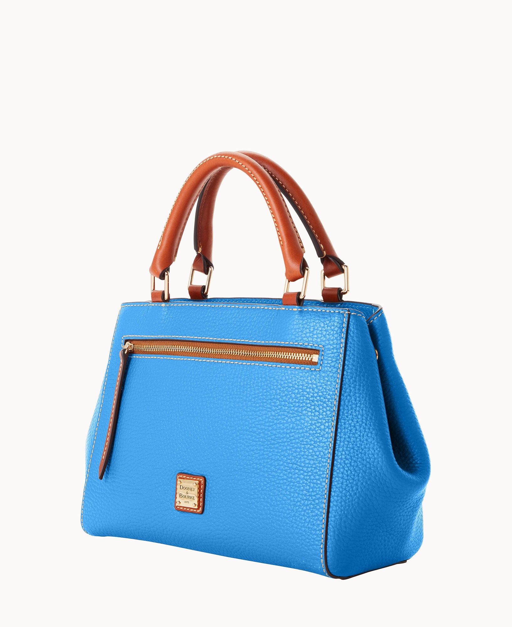 Pebble Grain Small Zip Satchel - Image 27