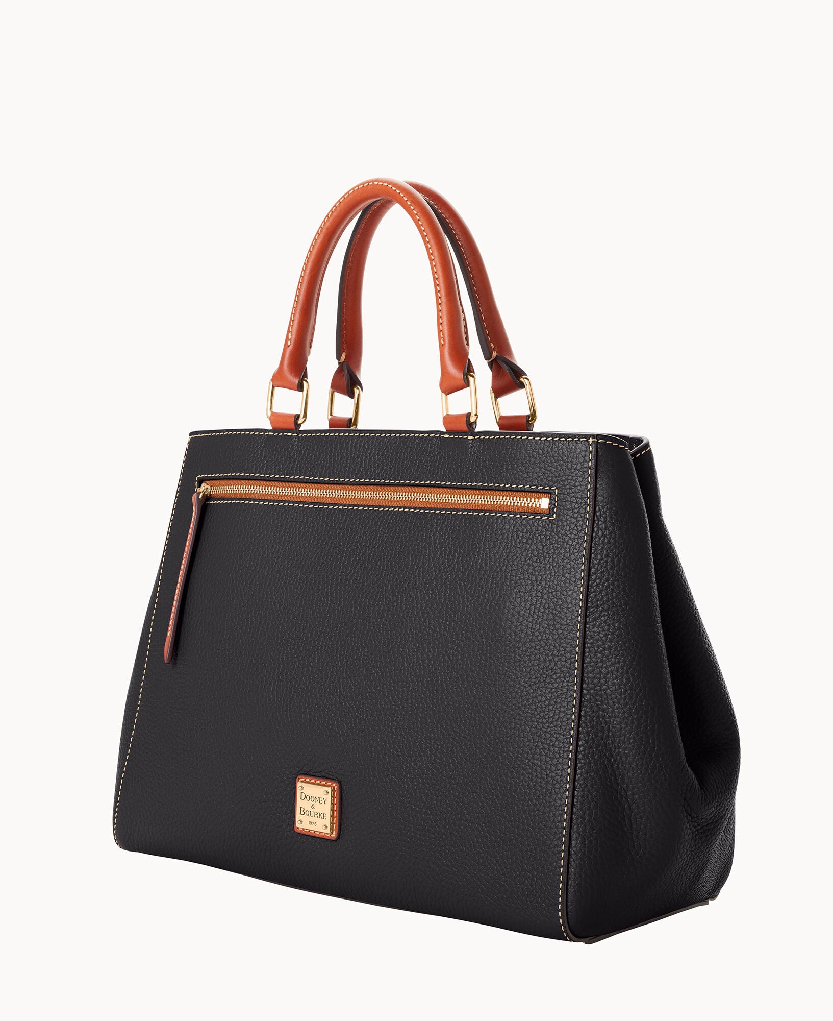 Pebble Grain Zip Satchel - Image 21