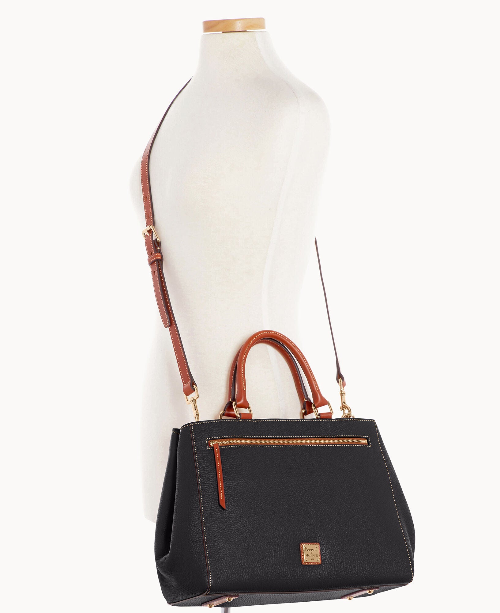 Pebble Grain Zip Satchel - Image 24