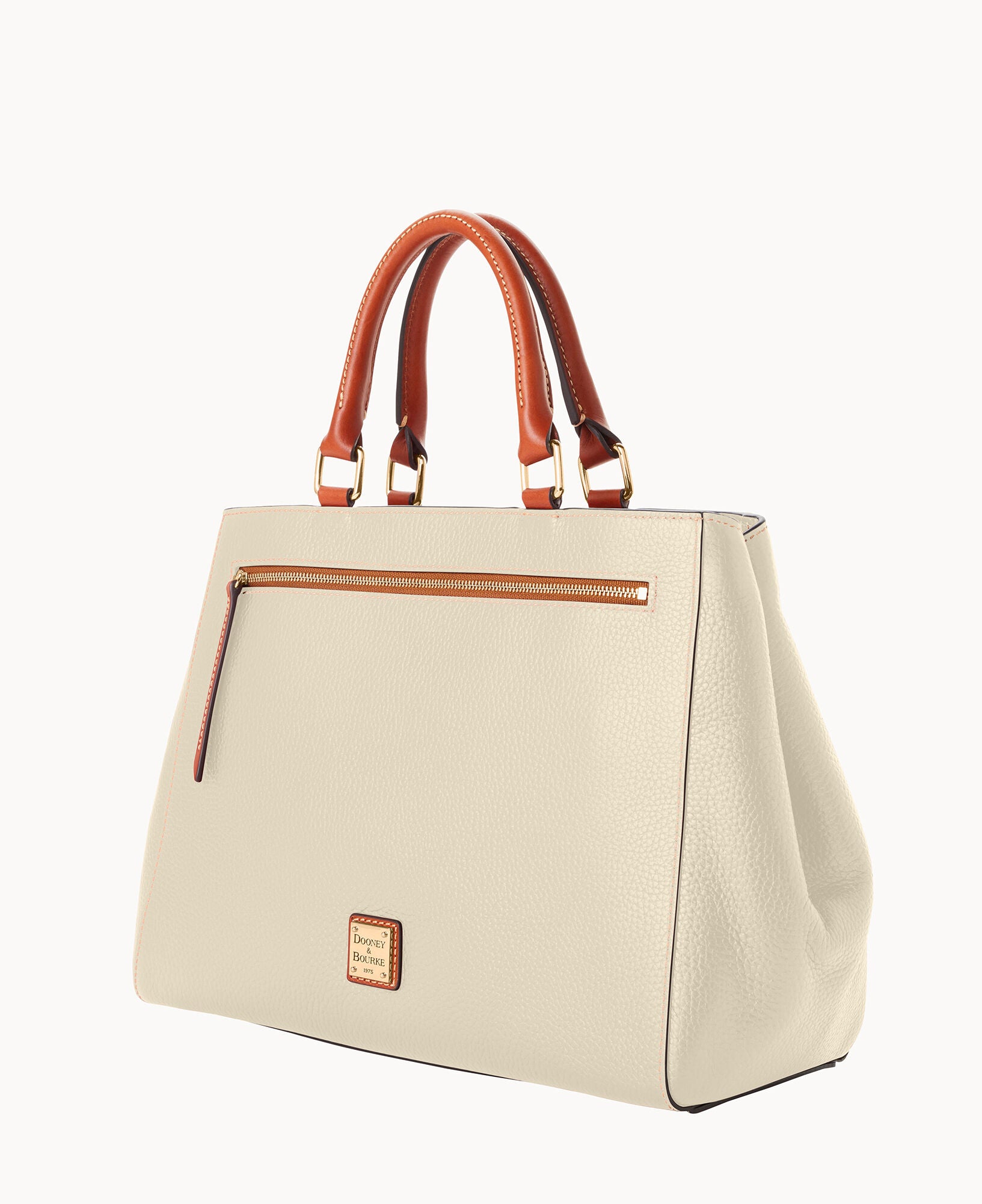 Pebble Grain Zip Satchel - Image 7
