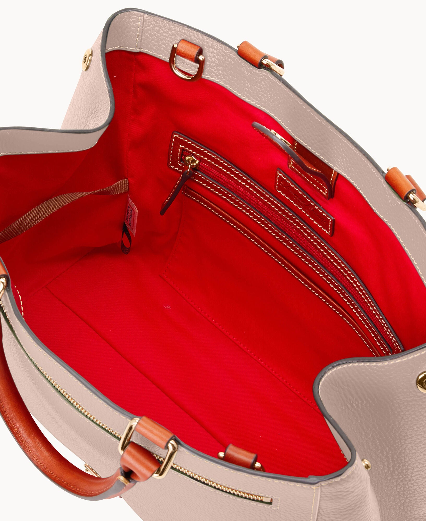 Pebble Grain Zip Satchel - Image 12