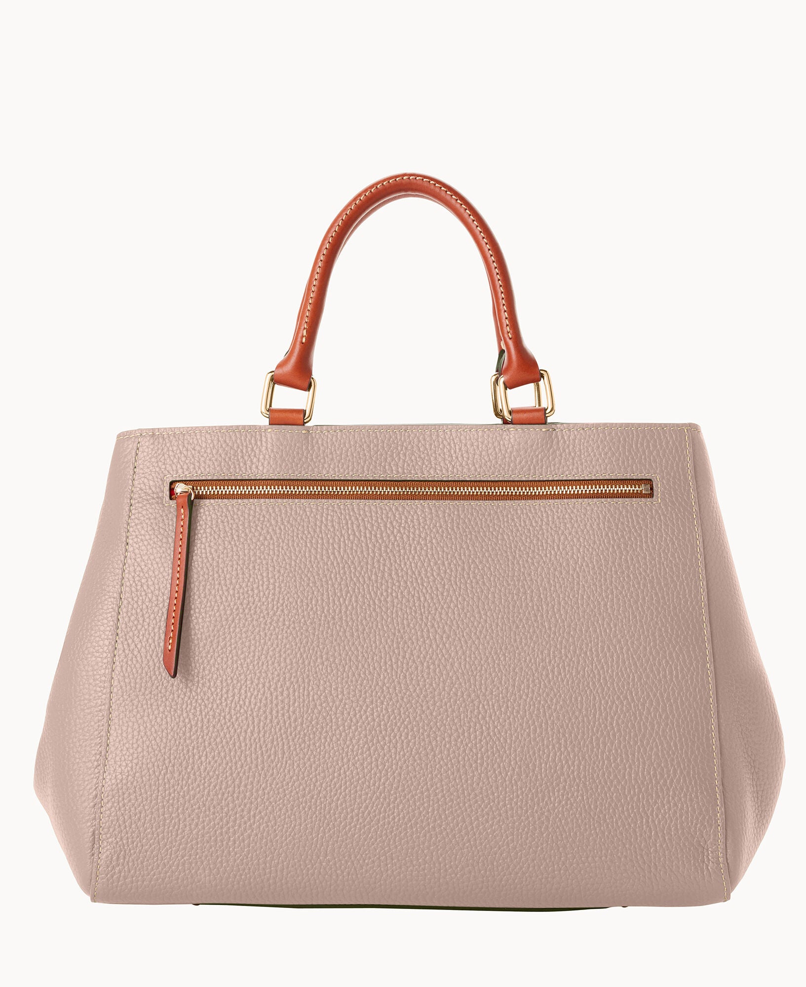Pebble Grain Zip Satchel - Image 13