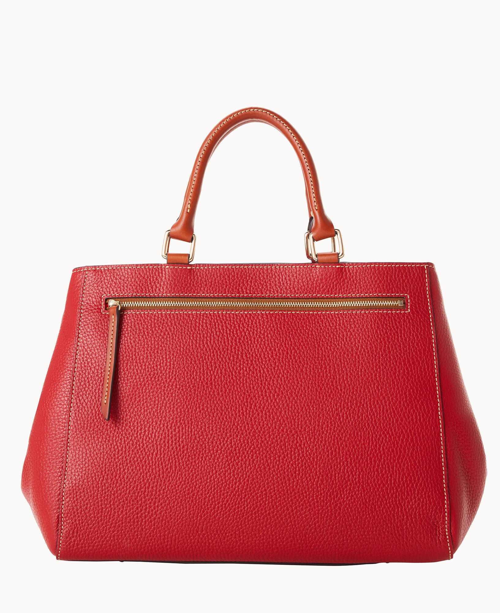 Pebble Grain Zip Satchel - Image 4