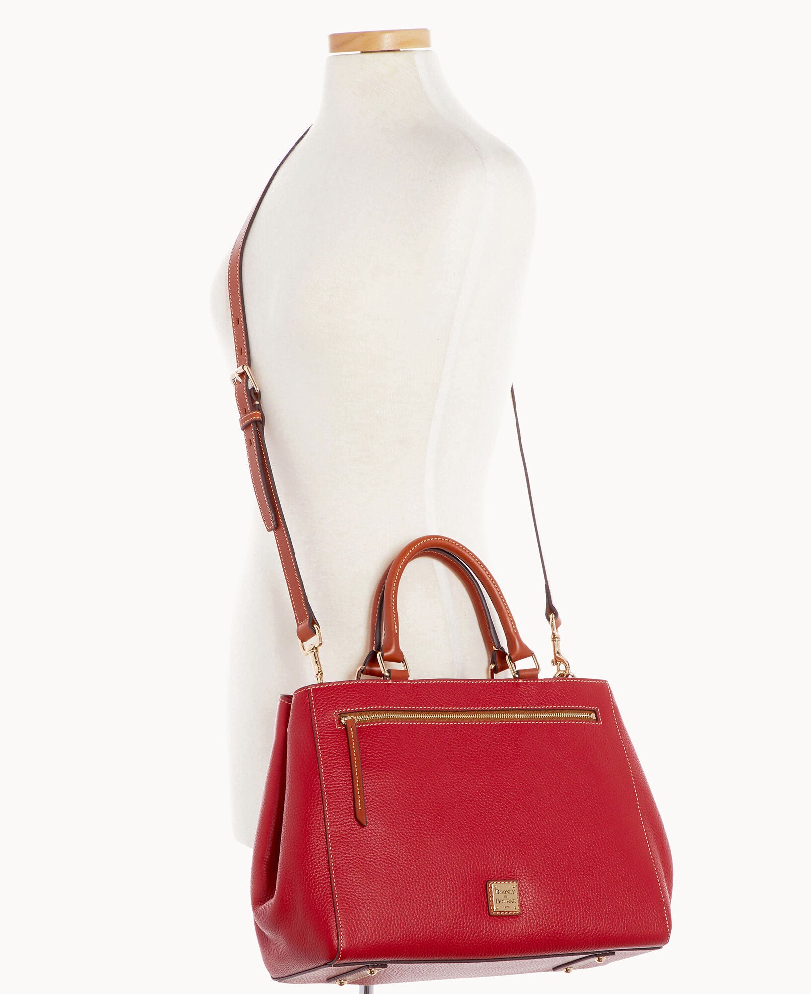 Pebble Grain Zip Satchel - Image 5