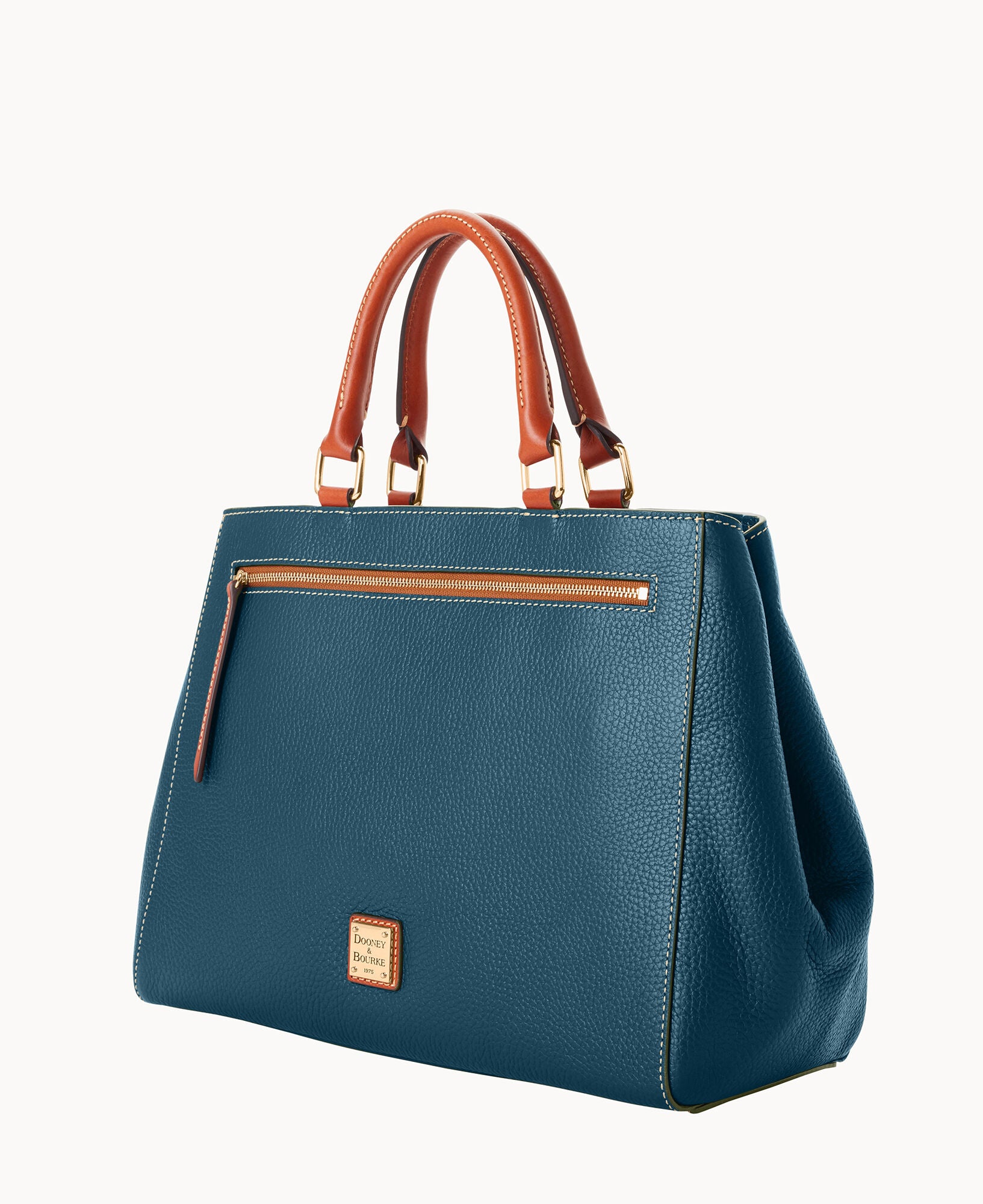 Pebble Grain Zip Satchel - Image 16