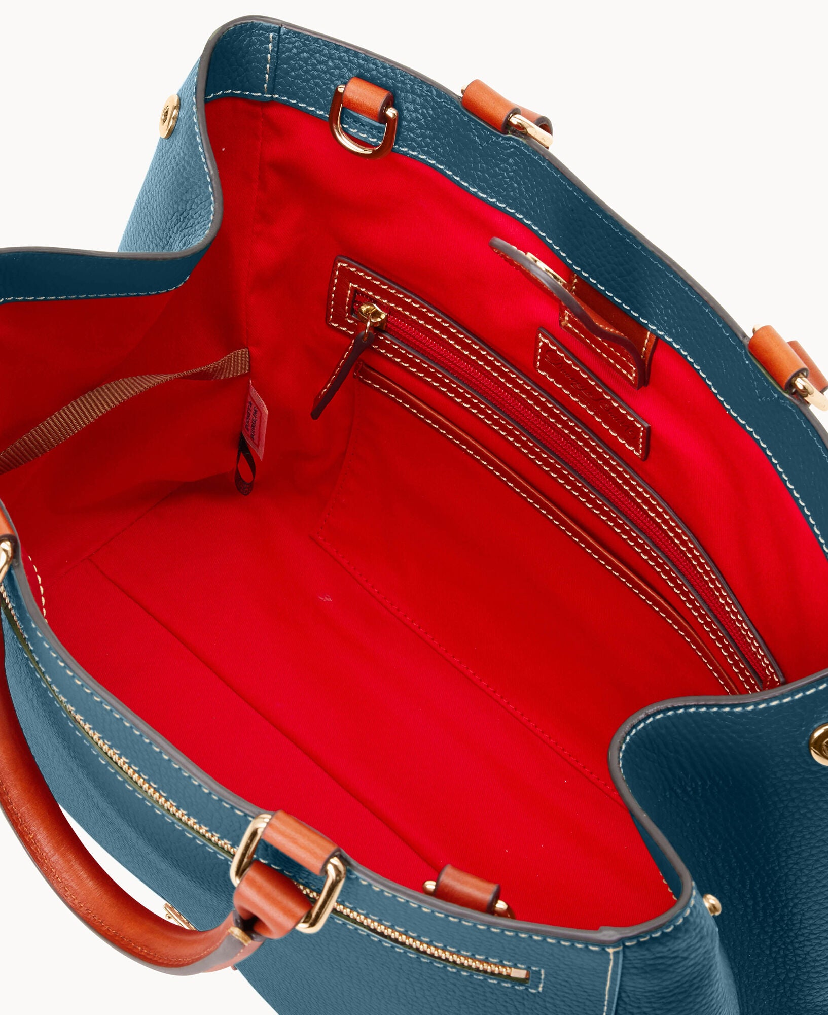 Pebble Grain Zip Satchel - Image 17