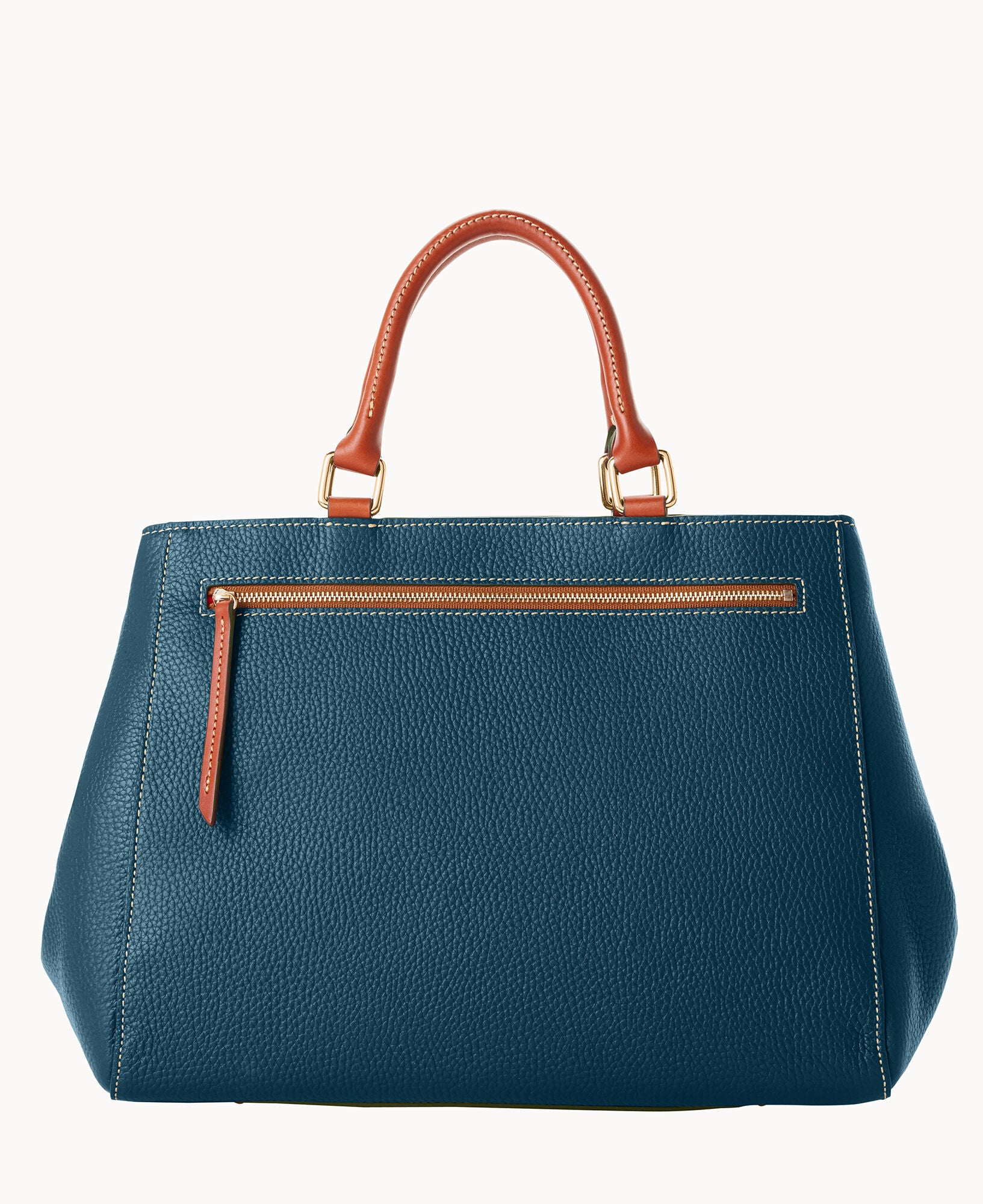 Pebble Grain Zip Satchel - Image 18