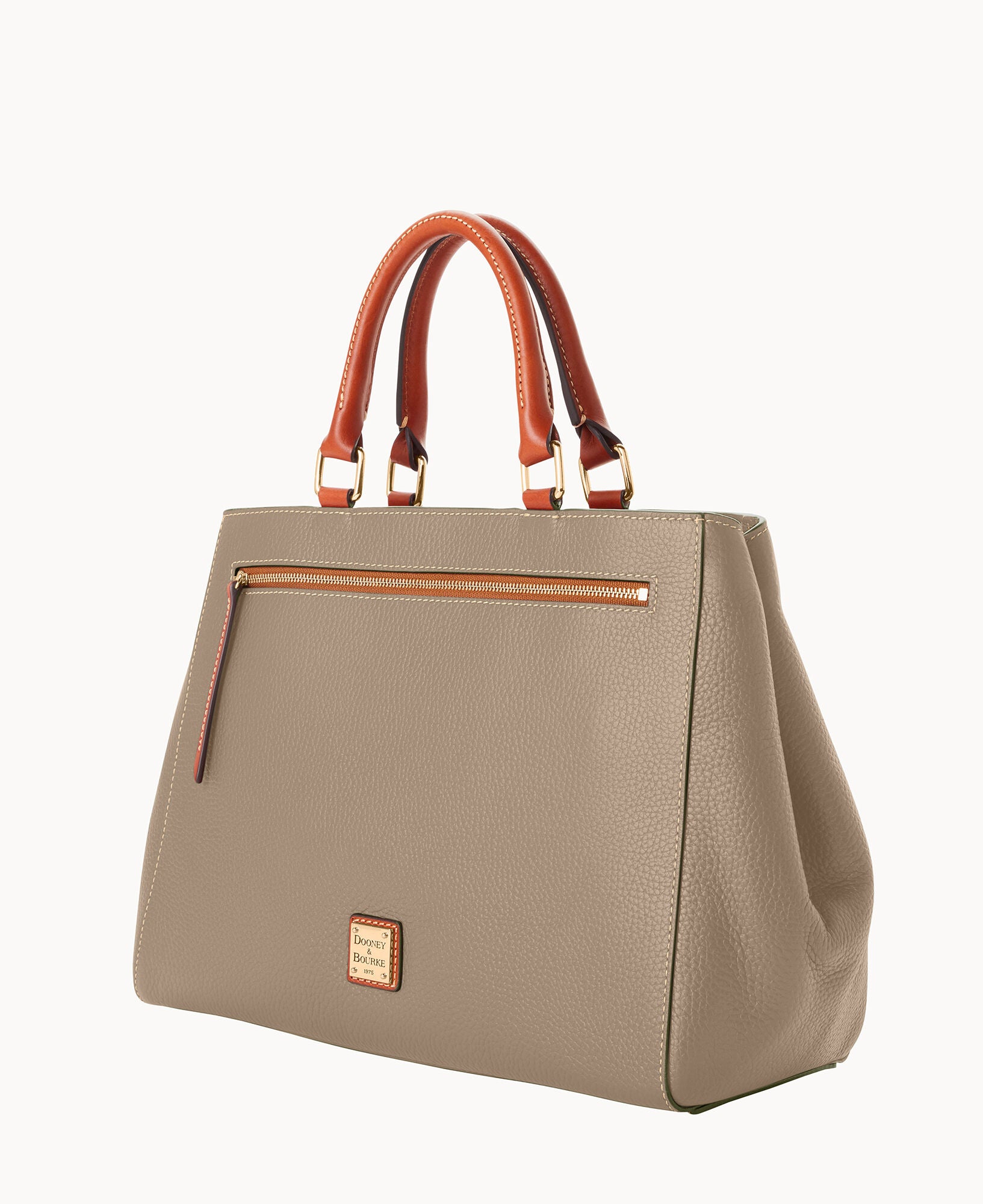 Pebble Grain Zip Satchel - Image 29