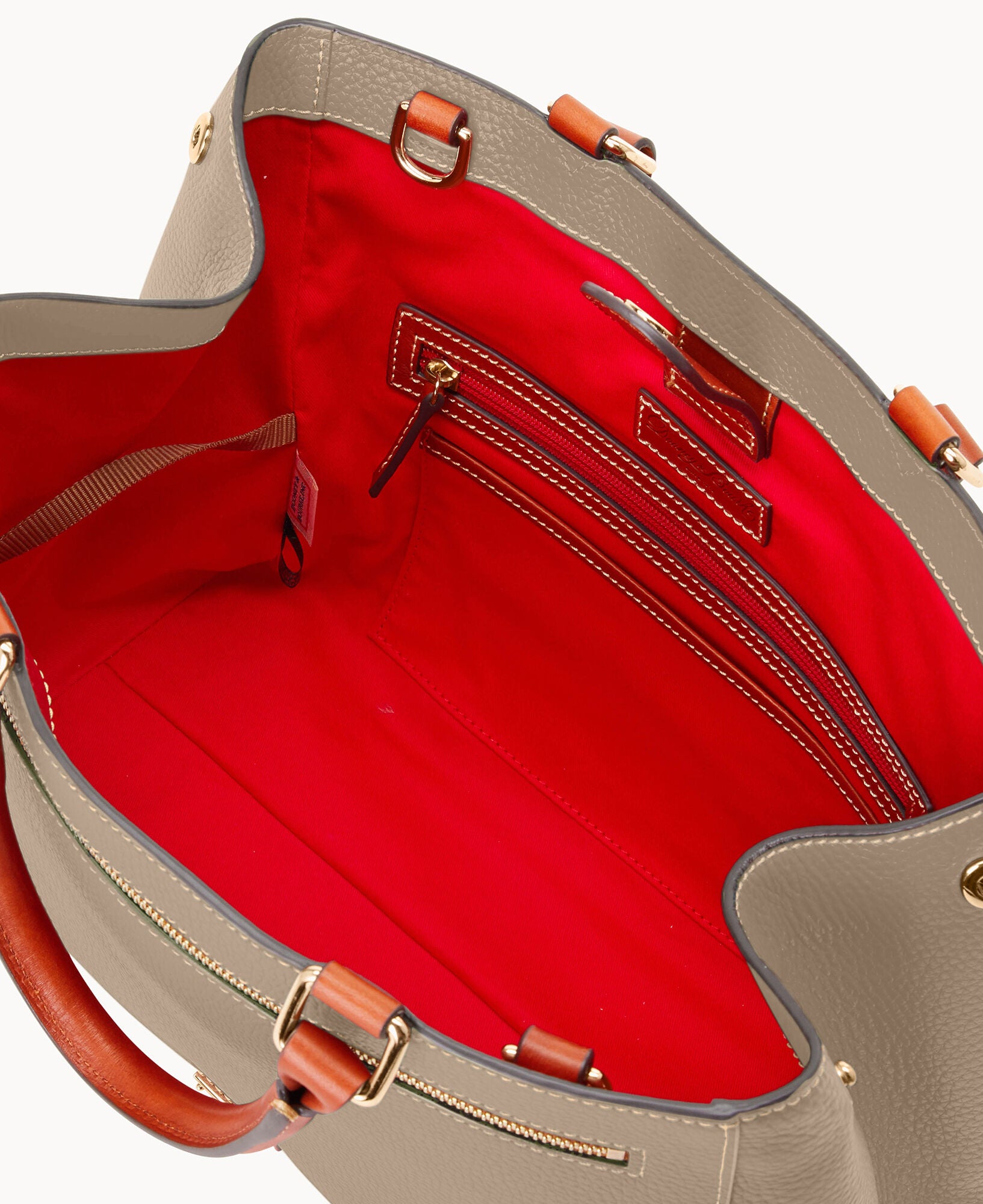 Pebble Grain Zip Satchel - Image 30