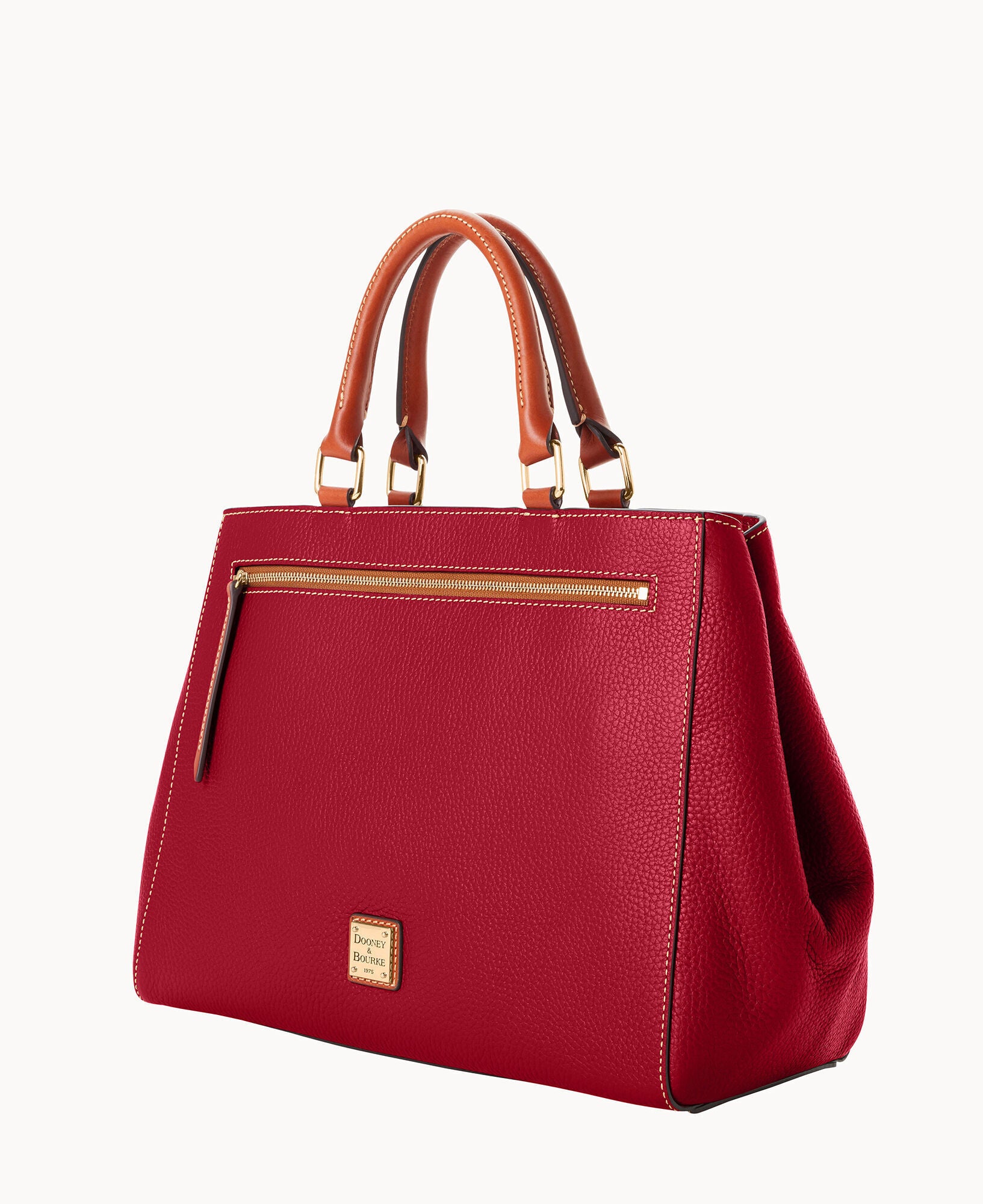 Pebble Grain Zip Satchel - Image 26