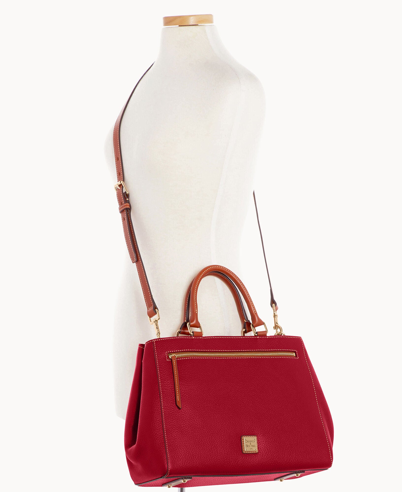 Pebble Grain Zip Satchel - Image 28