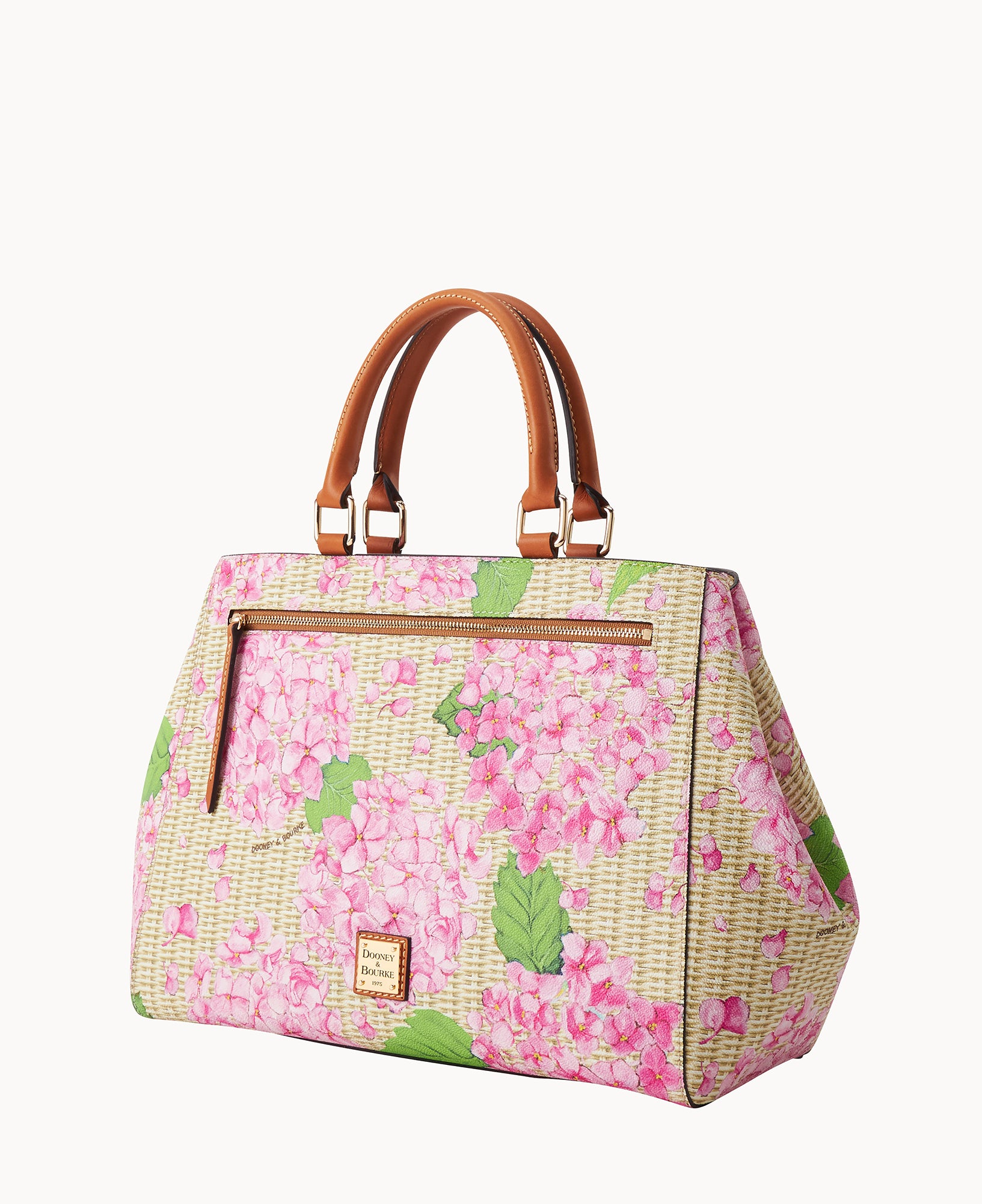 Hydrangea Basketweave Zip Satchel - Image 2