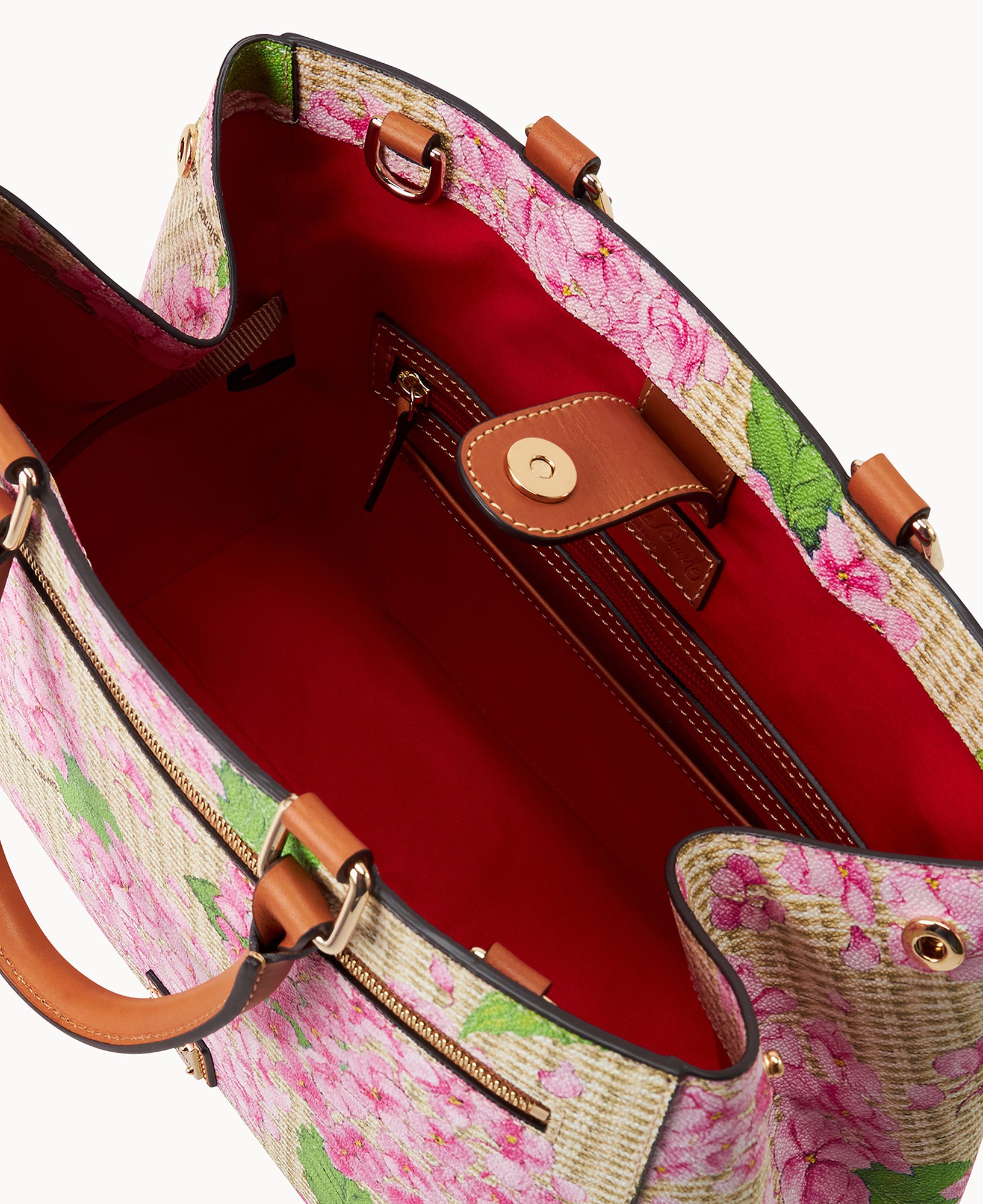 Hydrangea Basketweave Zip Satchel - Image 3
