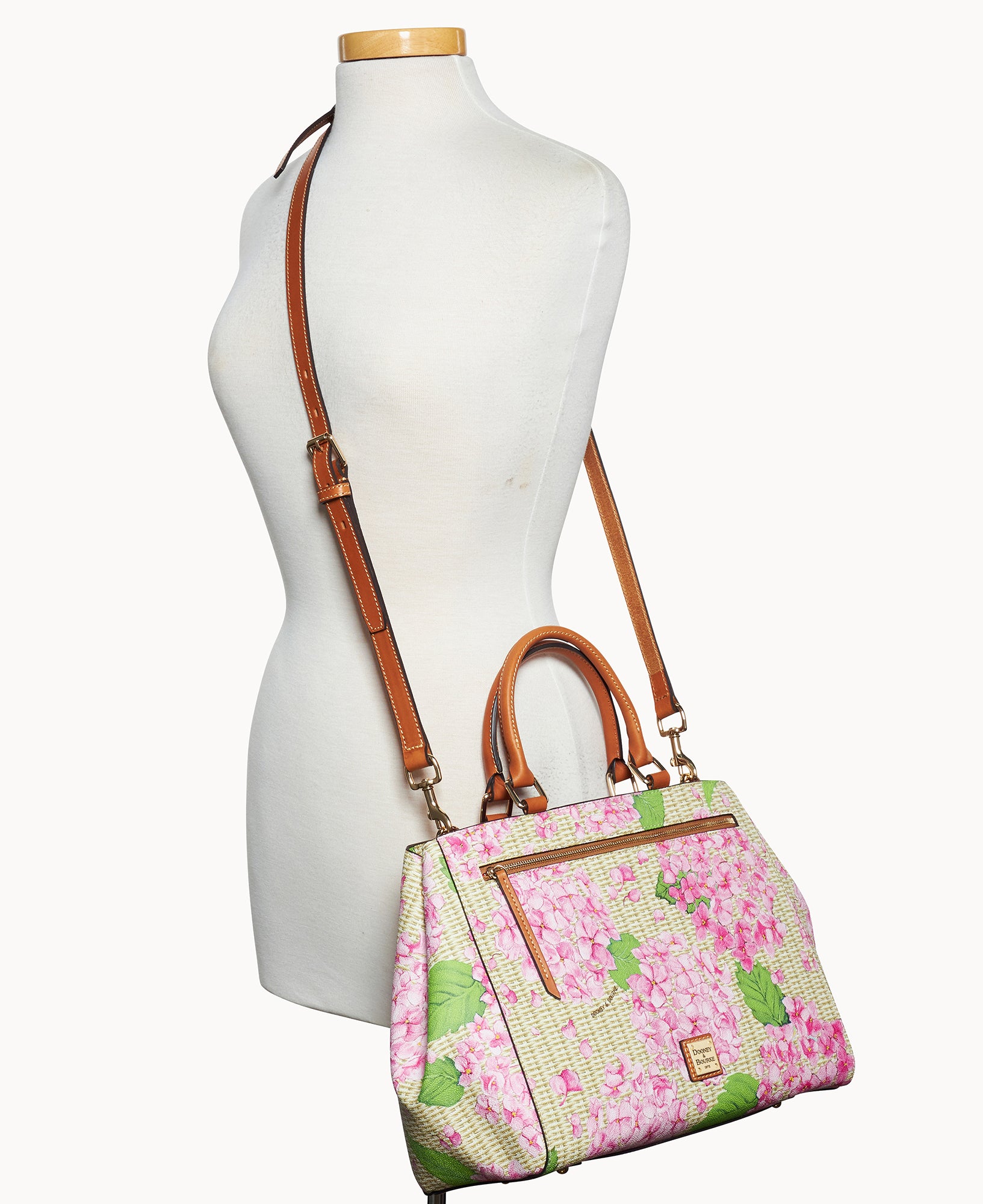 Hydrangea Basketweave Zip Satchel - Image 5