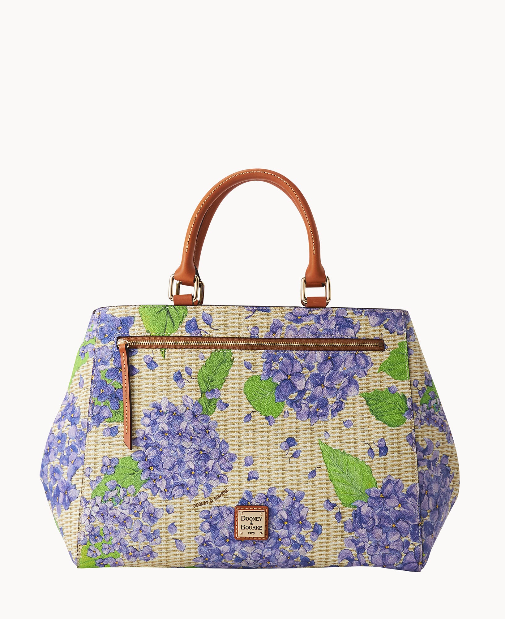 Hydrangea Basketweave Zip Satchel - Image 6