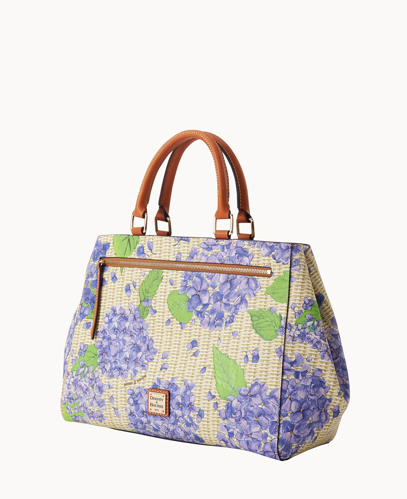 Hydrangea Basketweave Zip Satchel - Image 7
