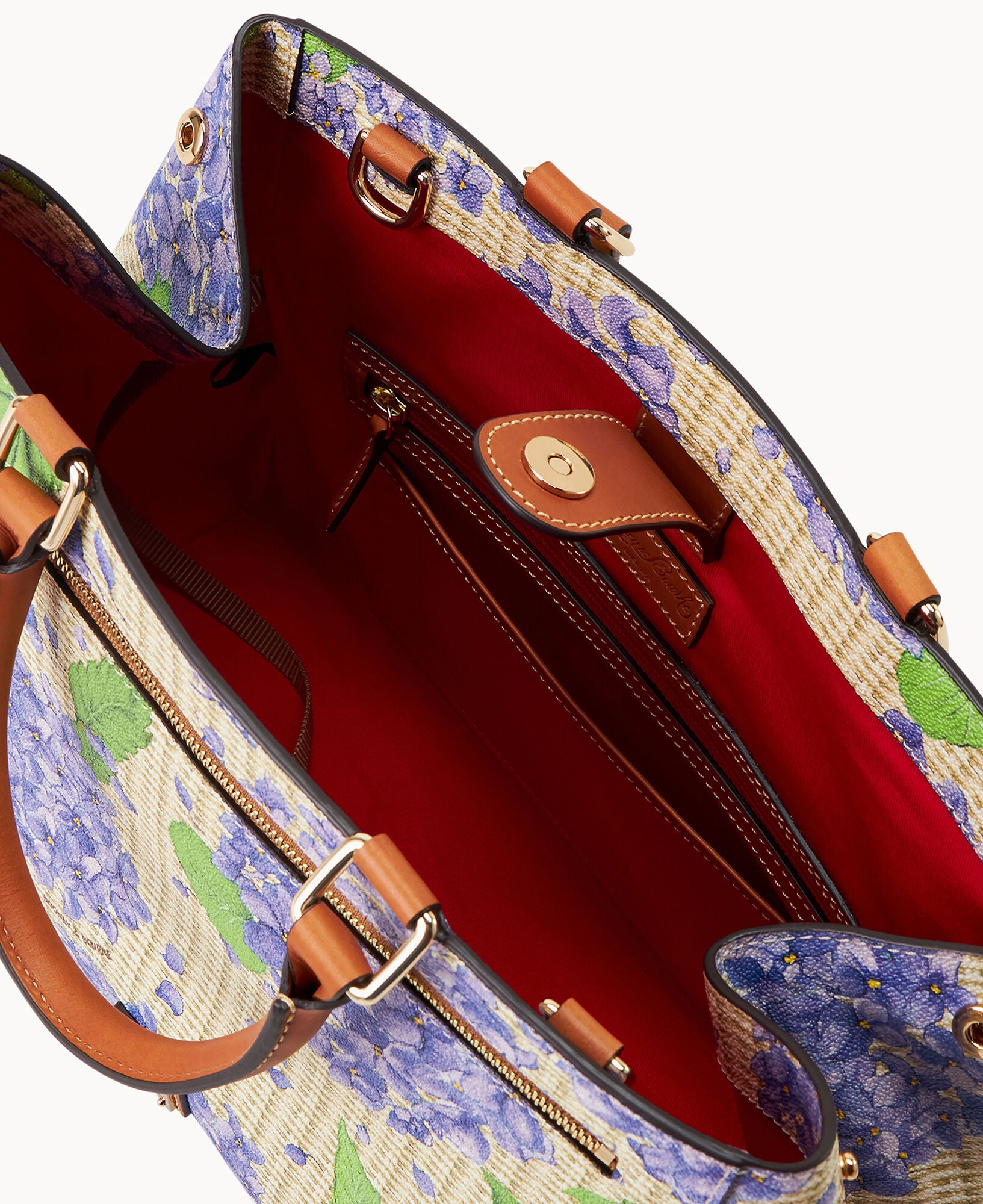 Hydrangea Basketweave Zip Satchel - Image 8