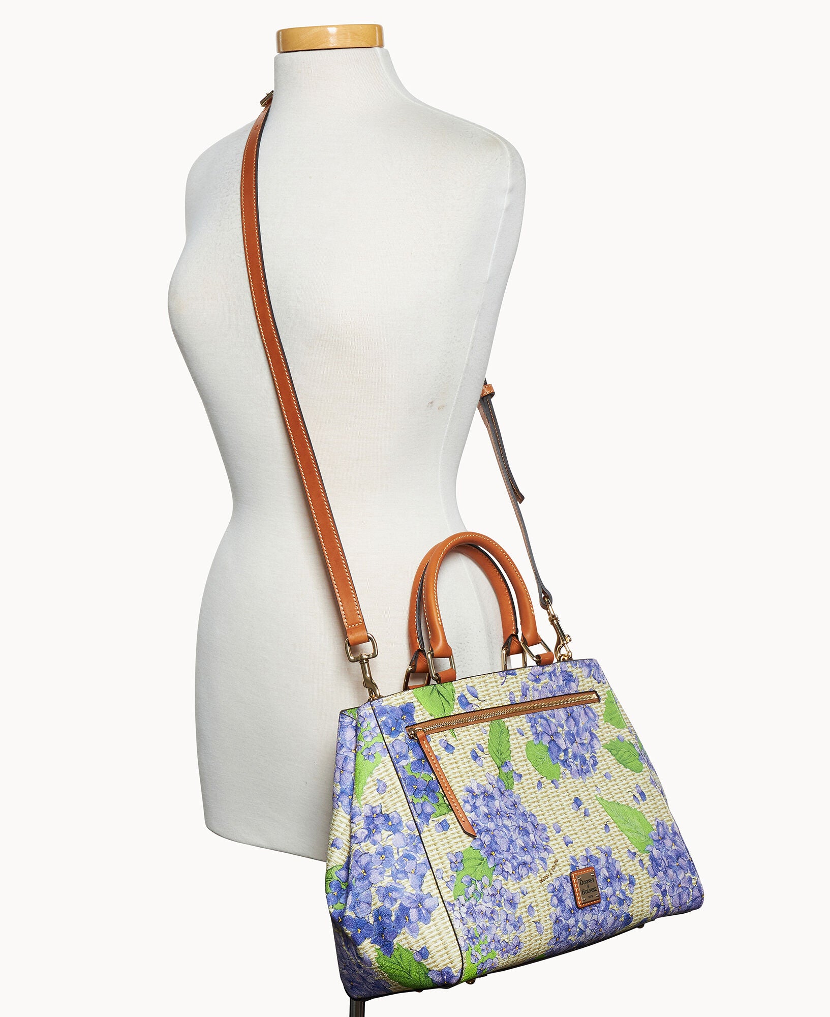 Hydrangea Basketweave Zip Satchel - Image 10