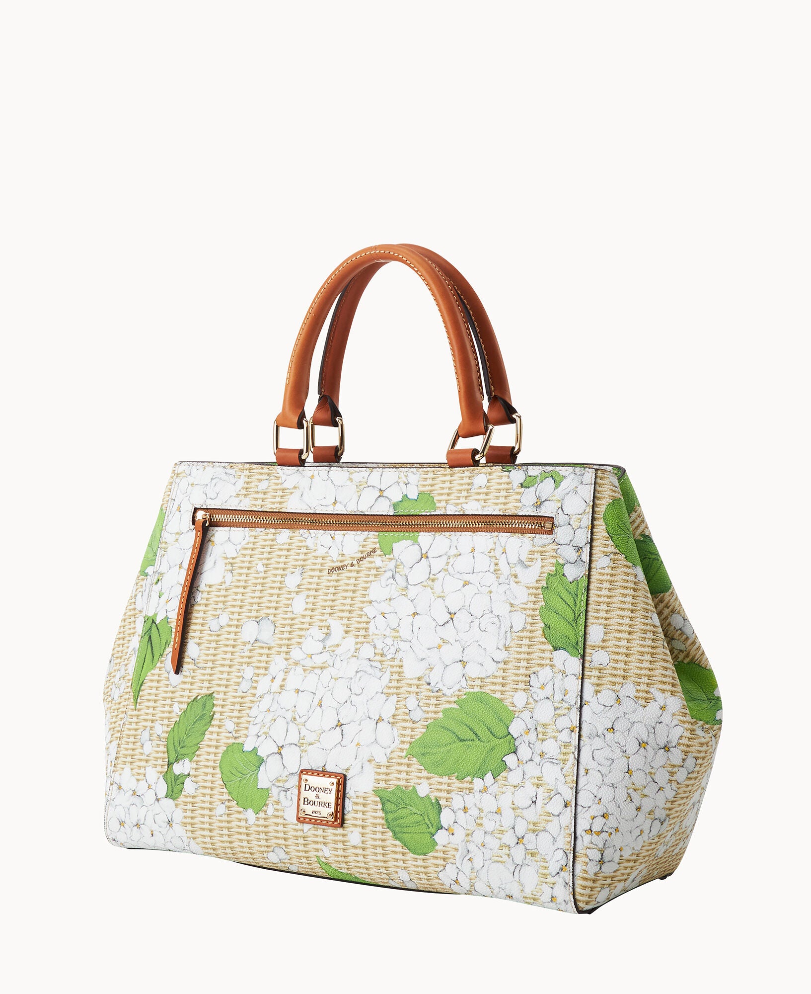 Hydrangea Basketweave Zip Satchel - Image 12